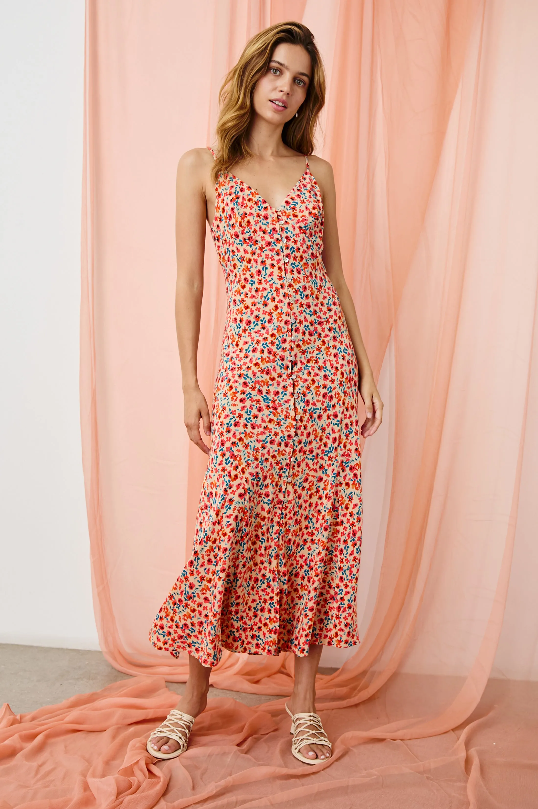 FLORIAN DRESS - RED POSY Rails