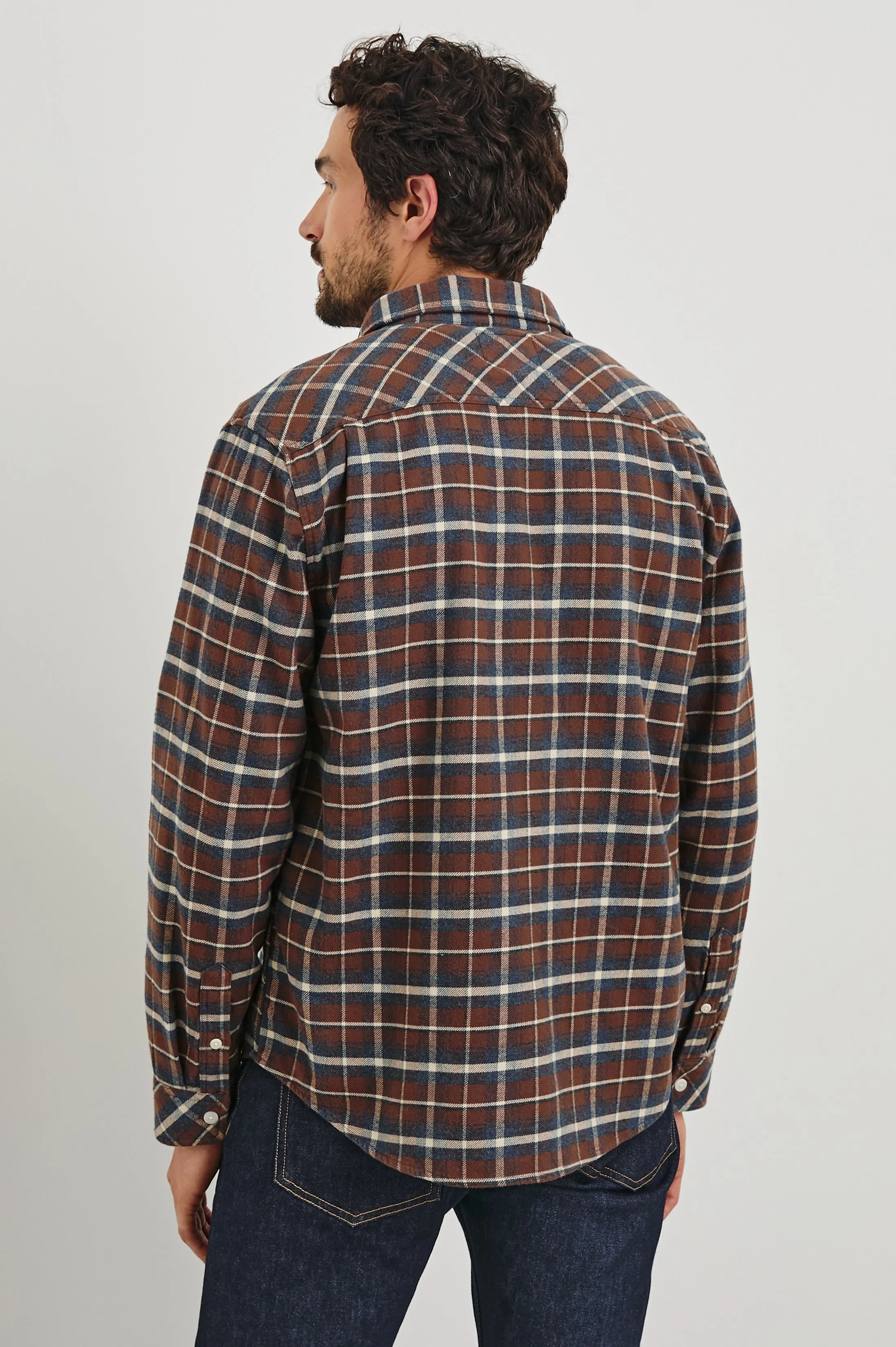 FORREST SHIRT - HICKORY BLUE MELANGE Rails