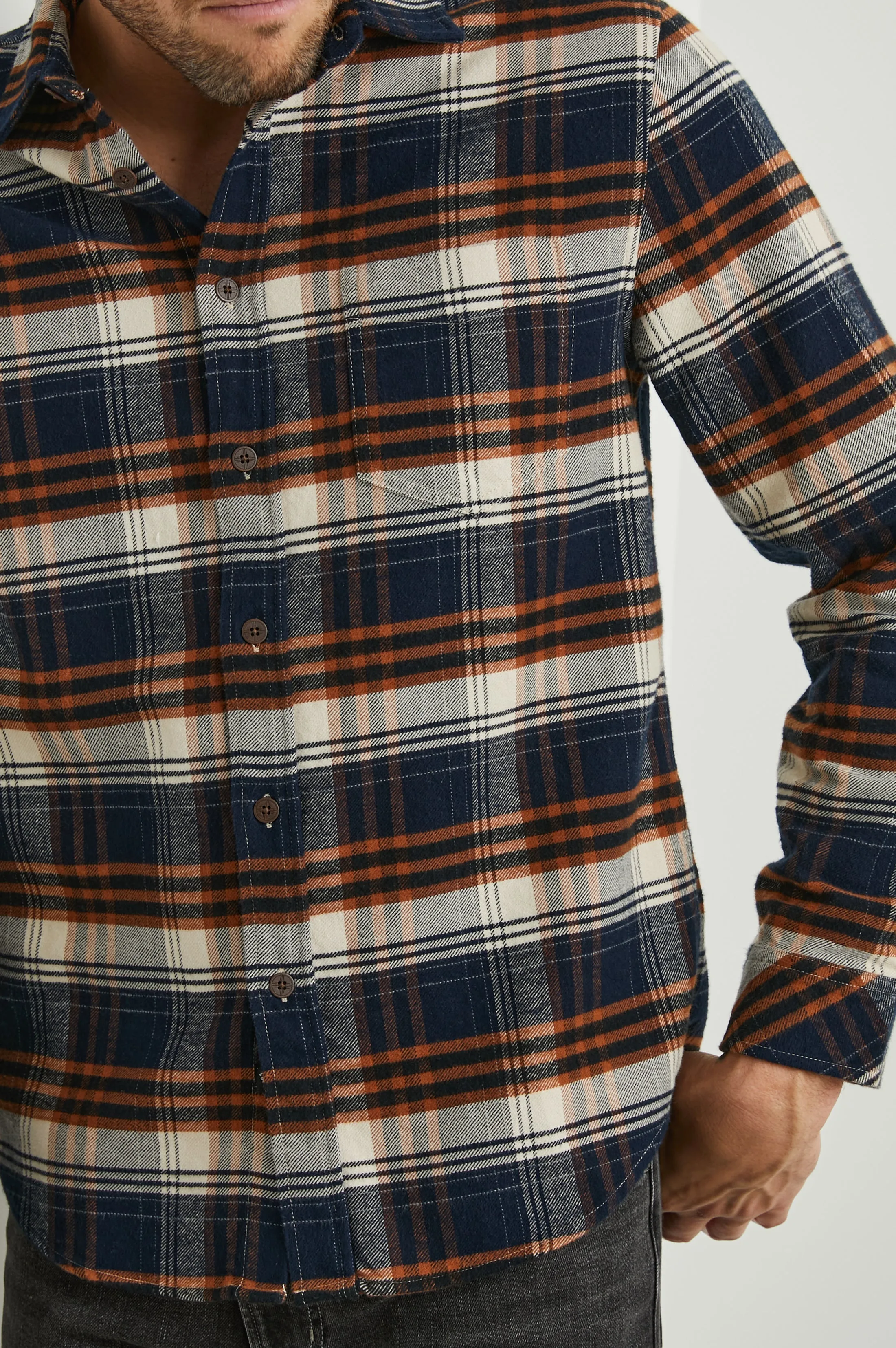 FORREST SHIRT - OAT UMBER STEEL Rails