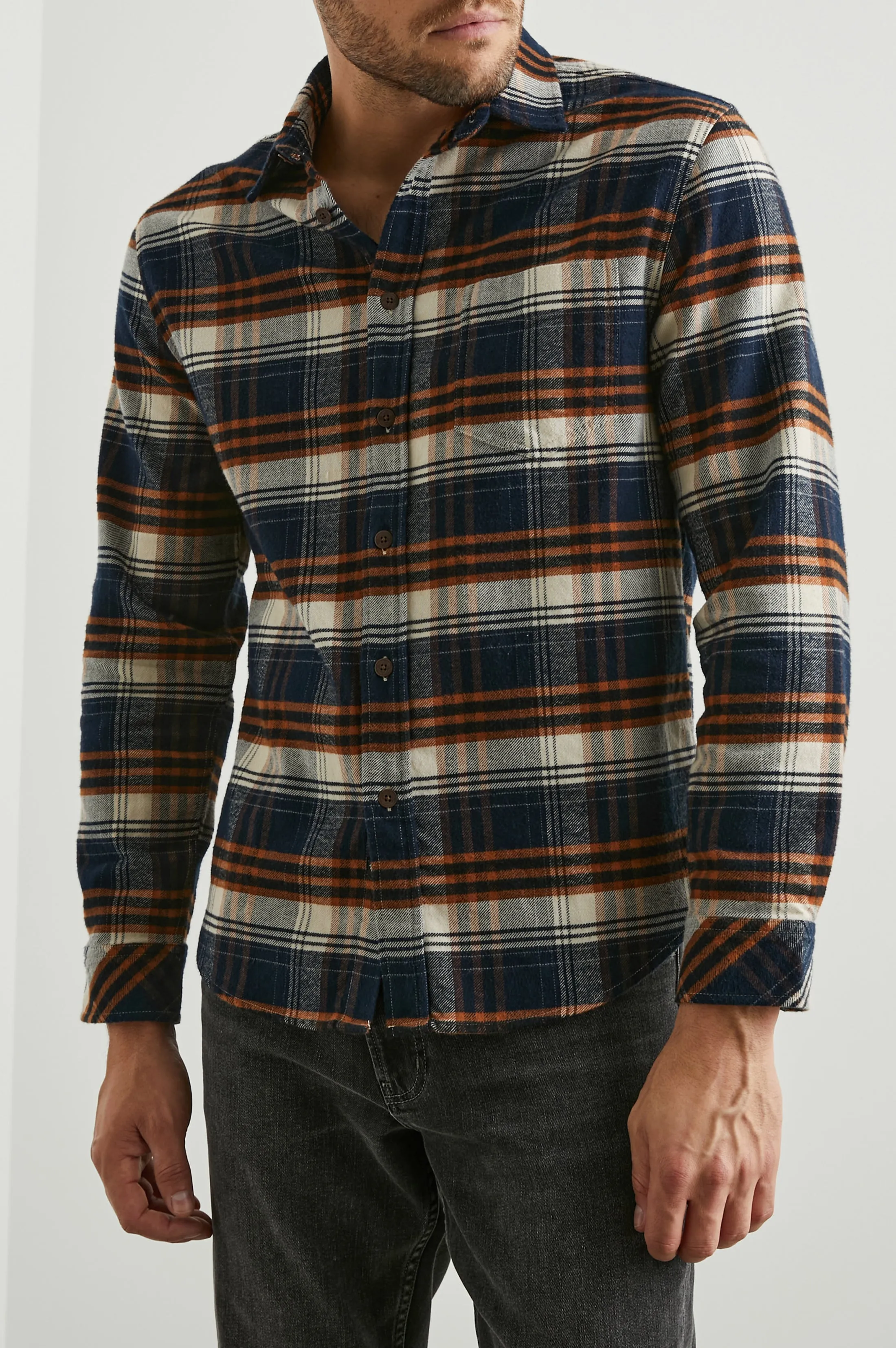 FORREST SHIRT - OAT UMBER STEEL Rails