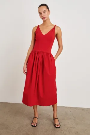 FRANCA DRESS - CHERRY Rails