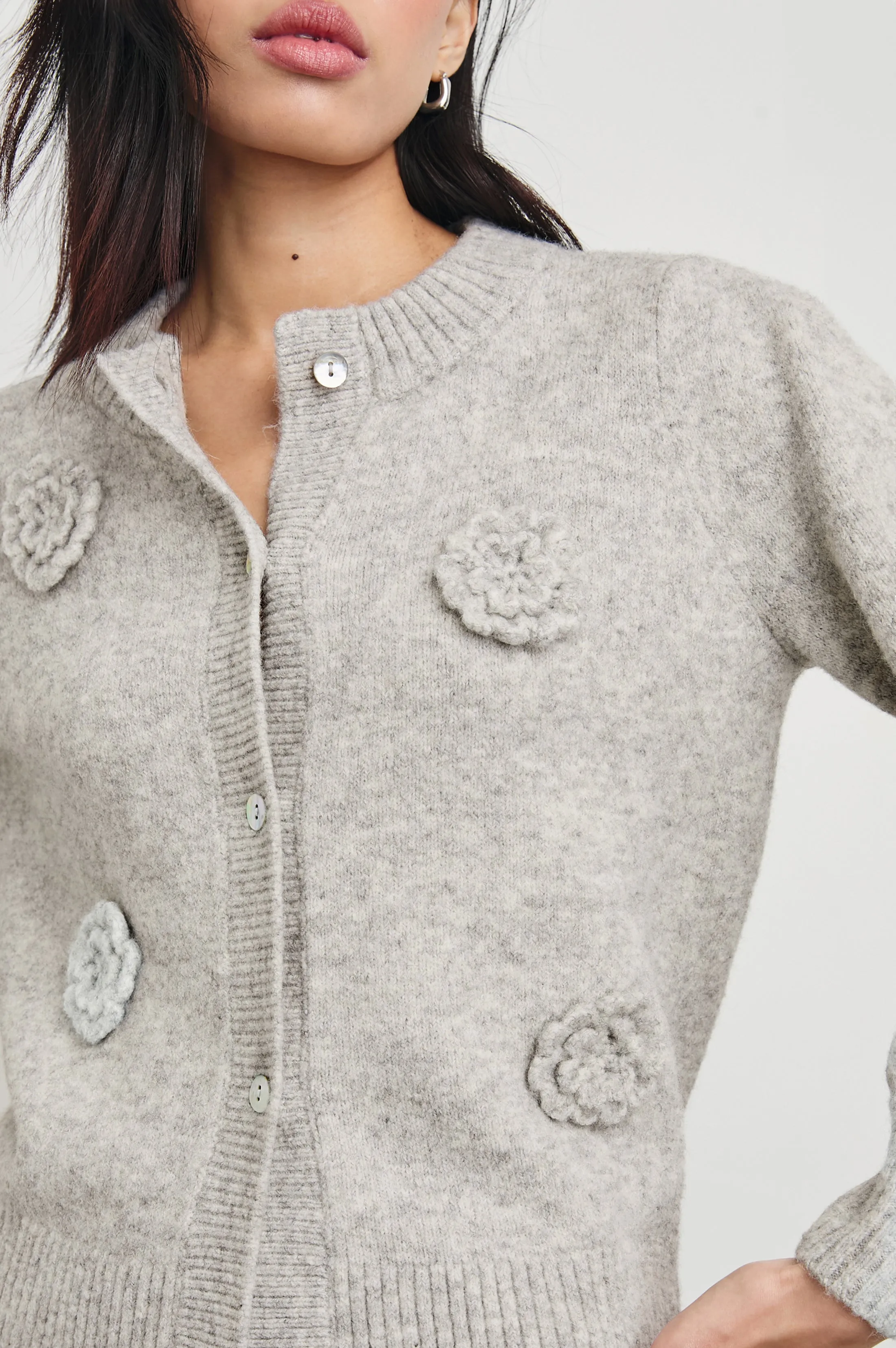 FRANCESCA CARDIGAN - HEATHER GREY Rails