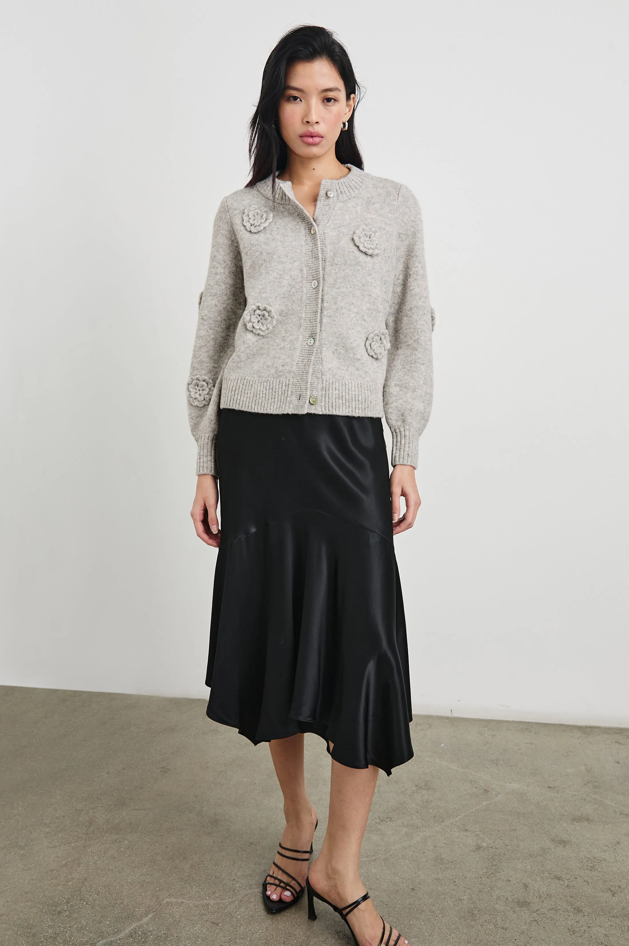 FRANCESCA CARDIGAN - HEATHER GREY Rails