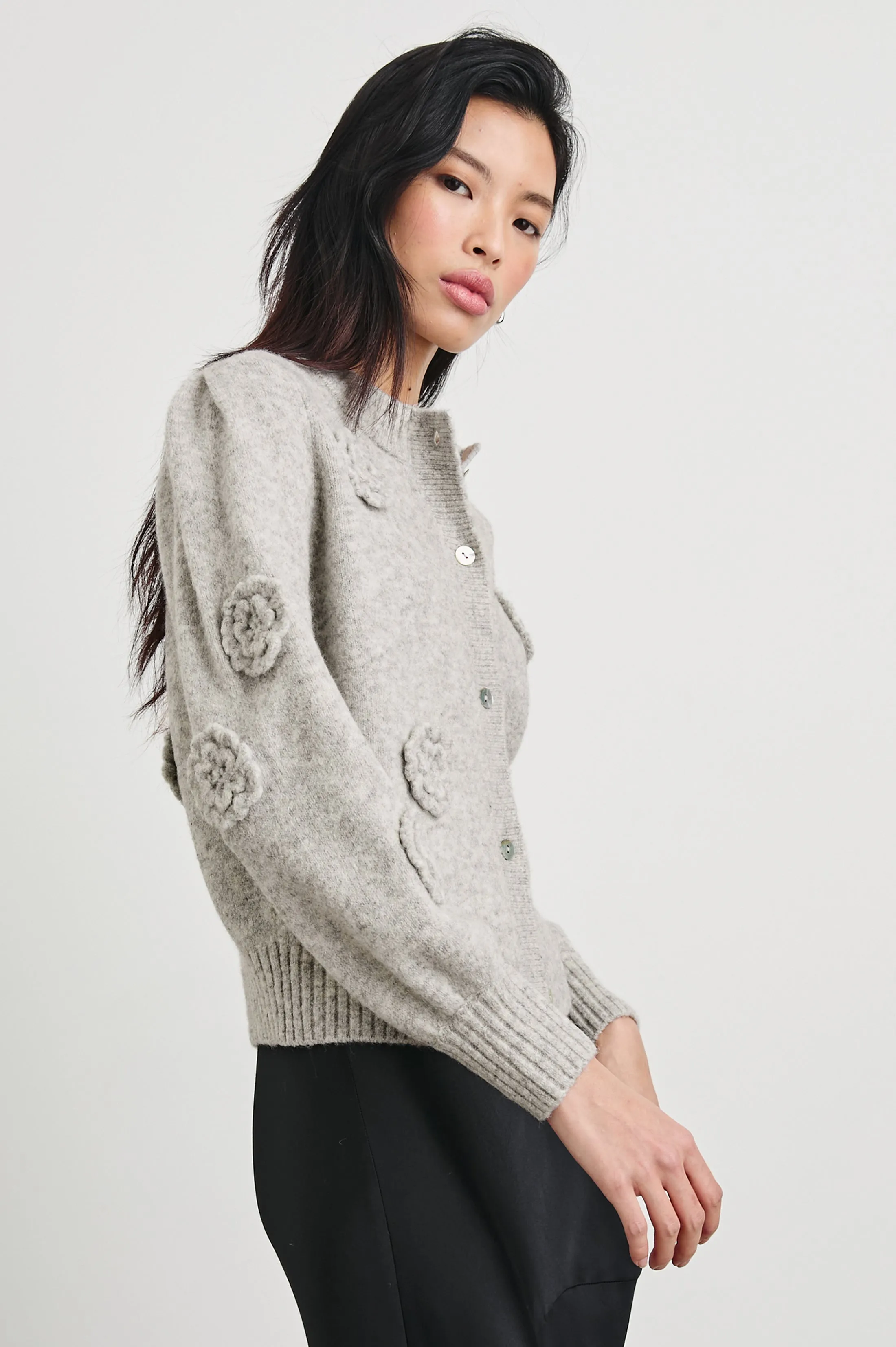 FRANCESCA CARDIGAN - HEATHER GREY Rails