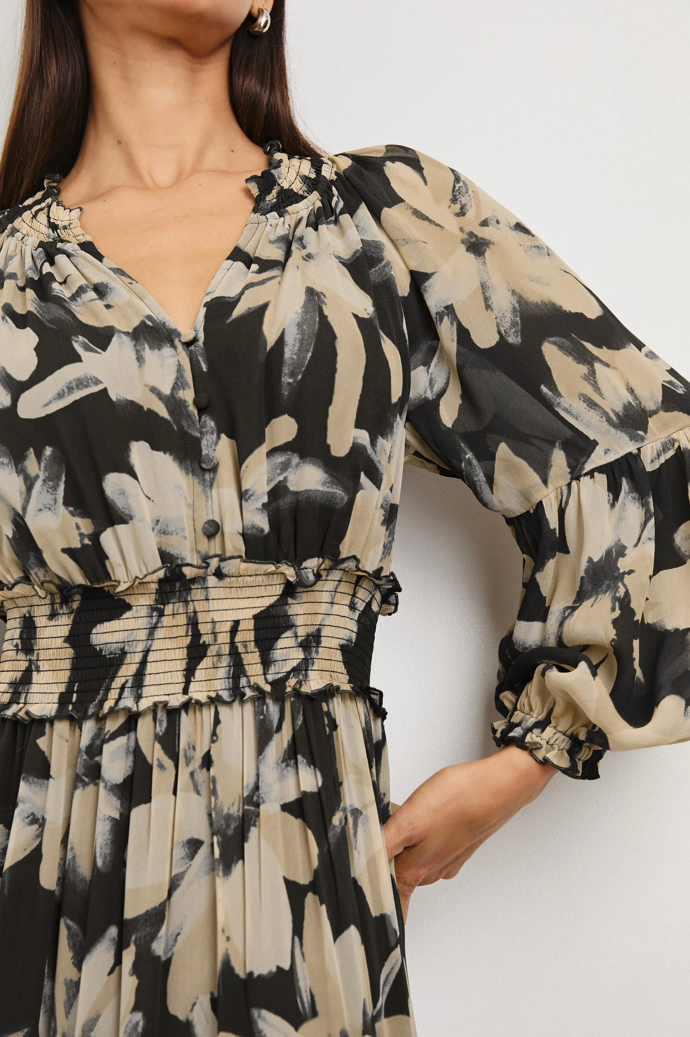FREDERICA DRESS - CHARCOAL LILY Rails