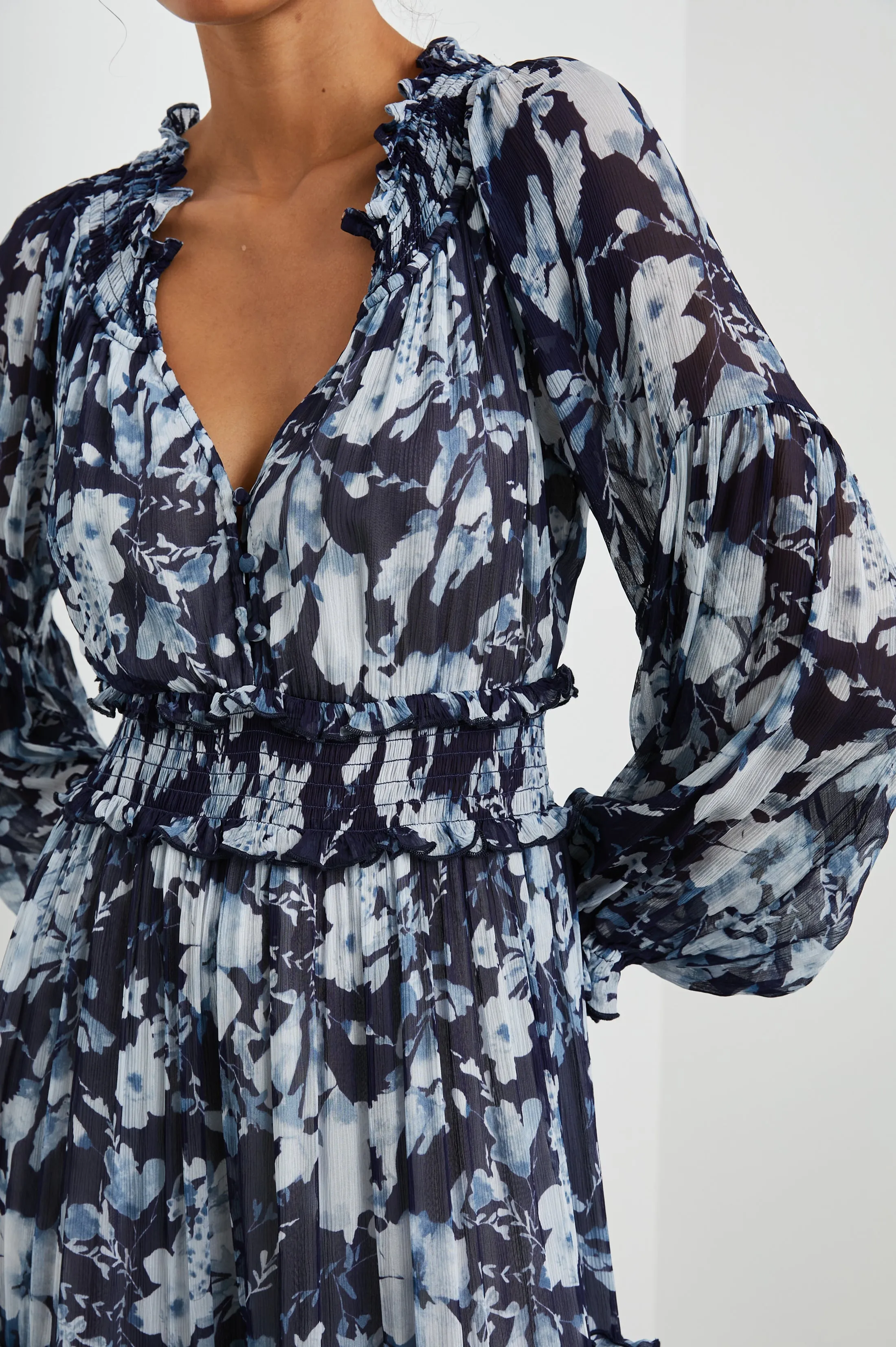 FREDERICA DRESS - INDIGO BLOSSOMS Rails