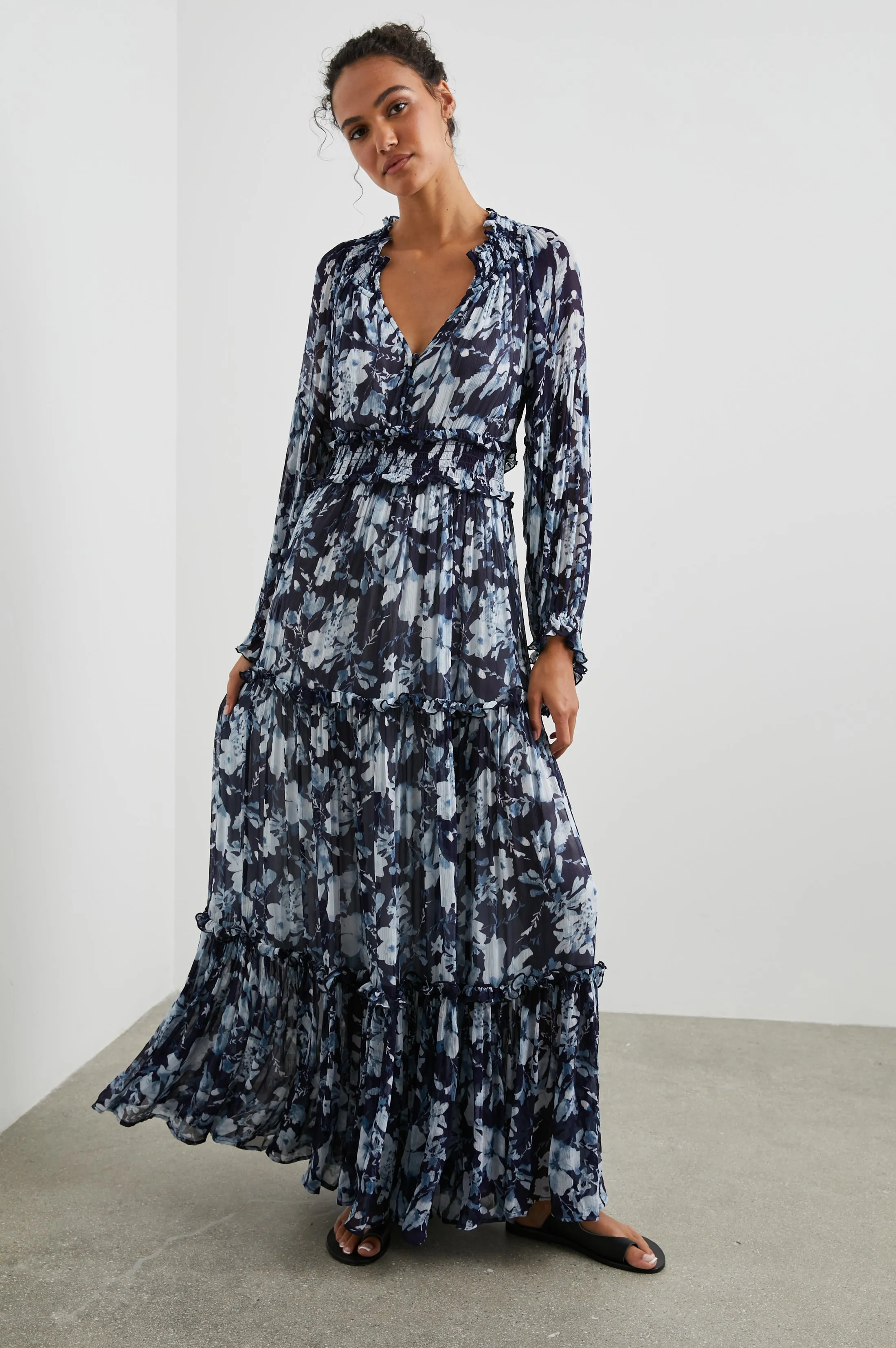 FREDERICA DRESS - INDIGO BLOSSOMS Rails
