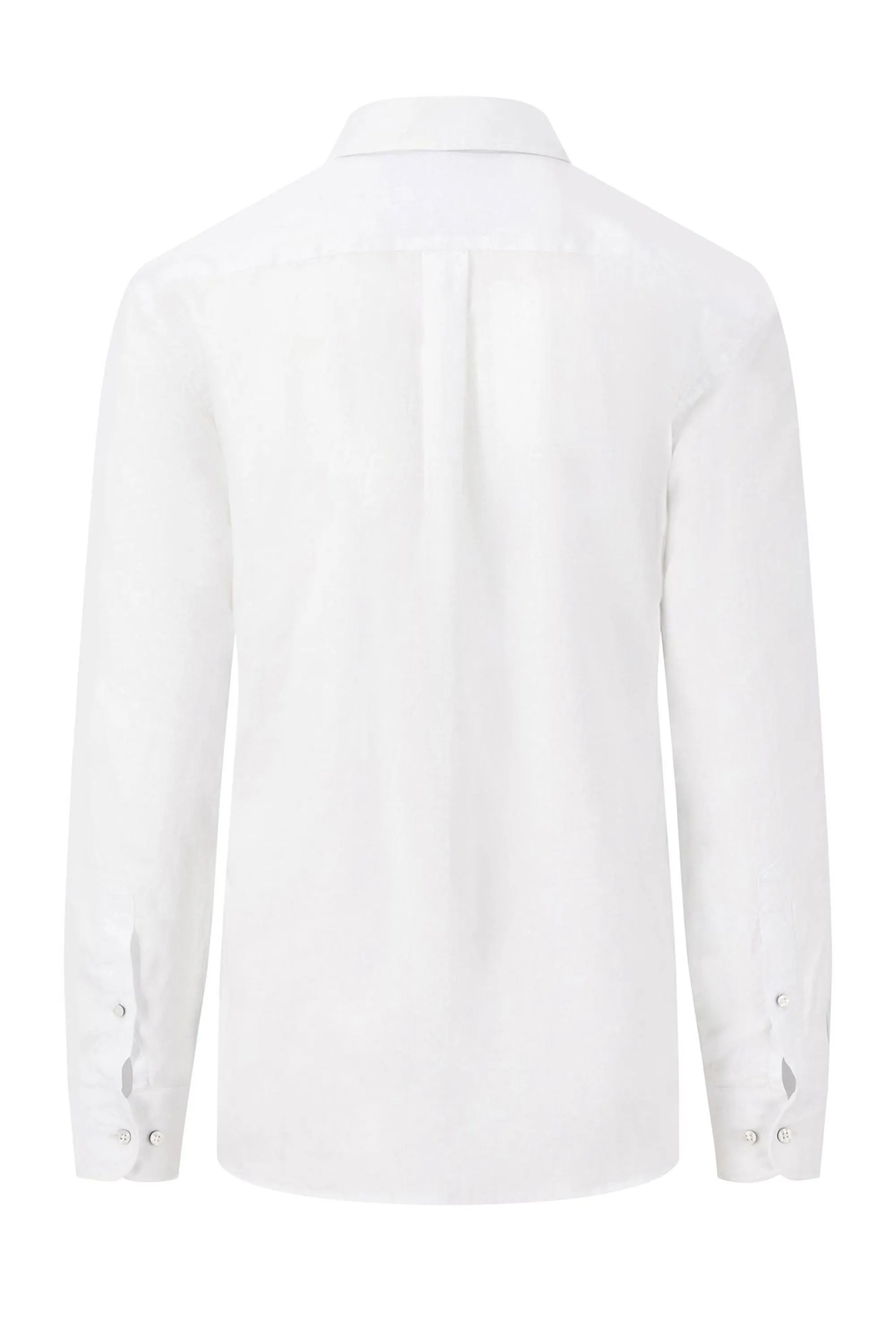 Fynch-hatton Long Sleeved Linen Shirt White