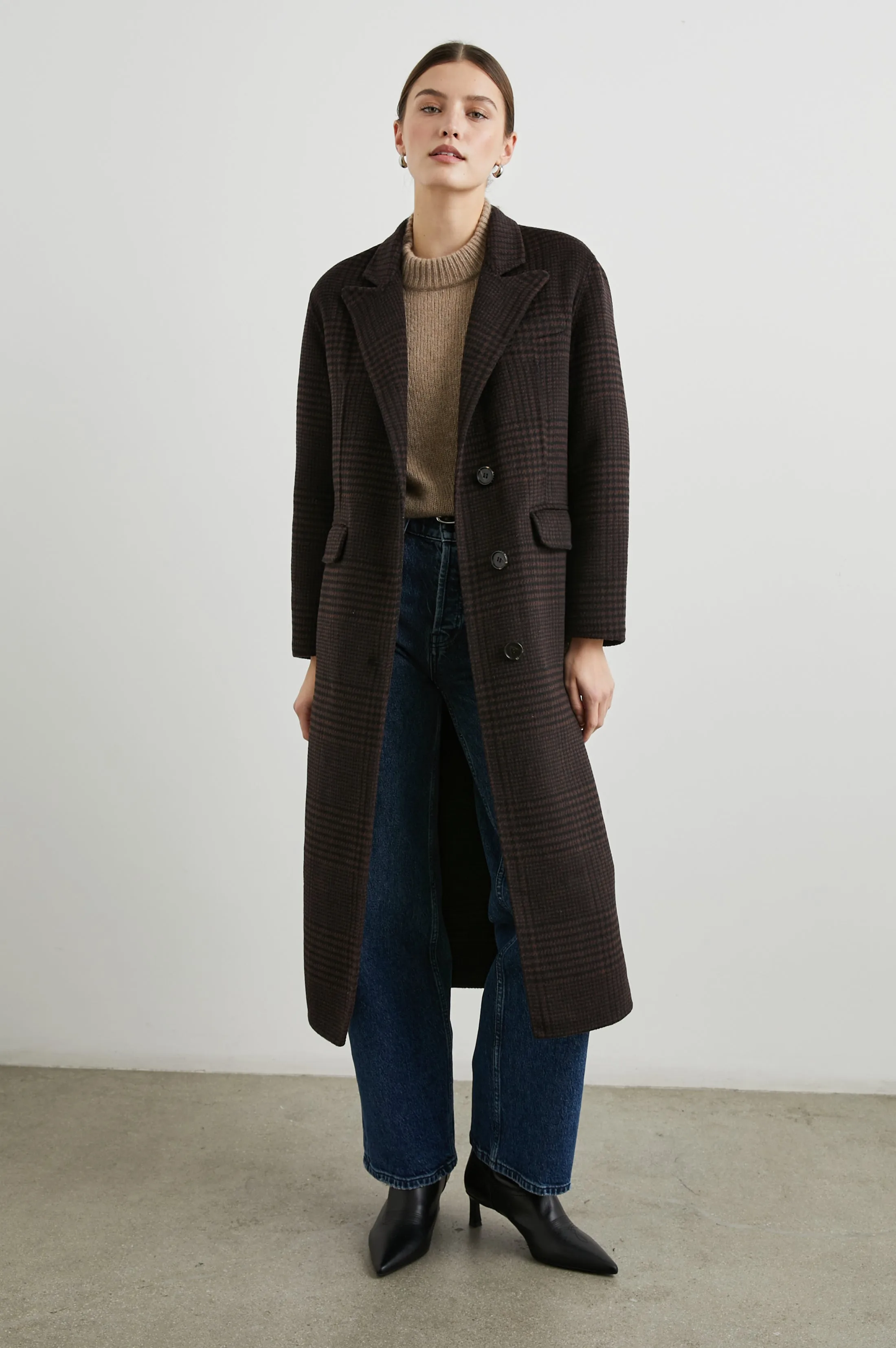 GALLERY COAT - ESPRESSO HOUNDSTOOTH Rails