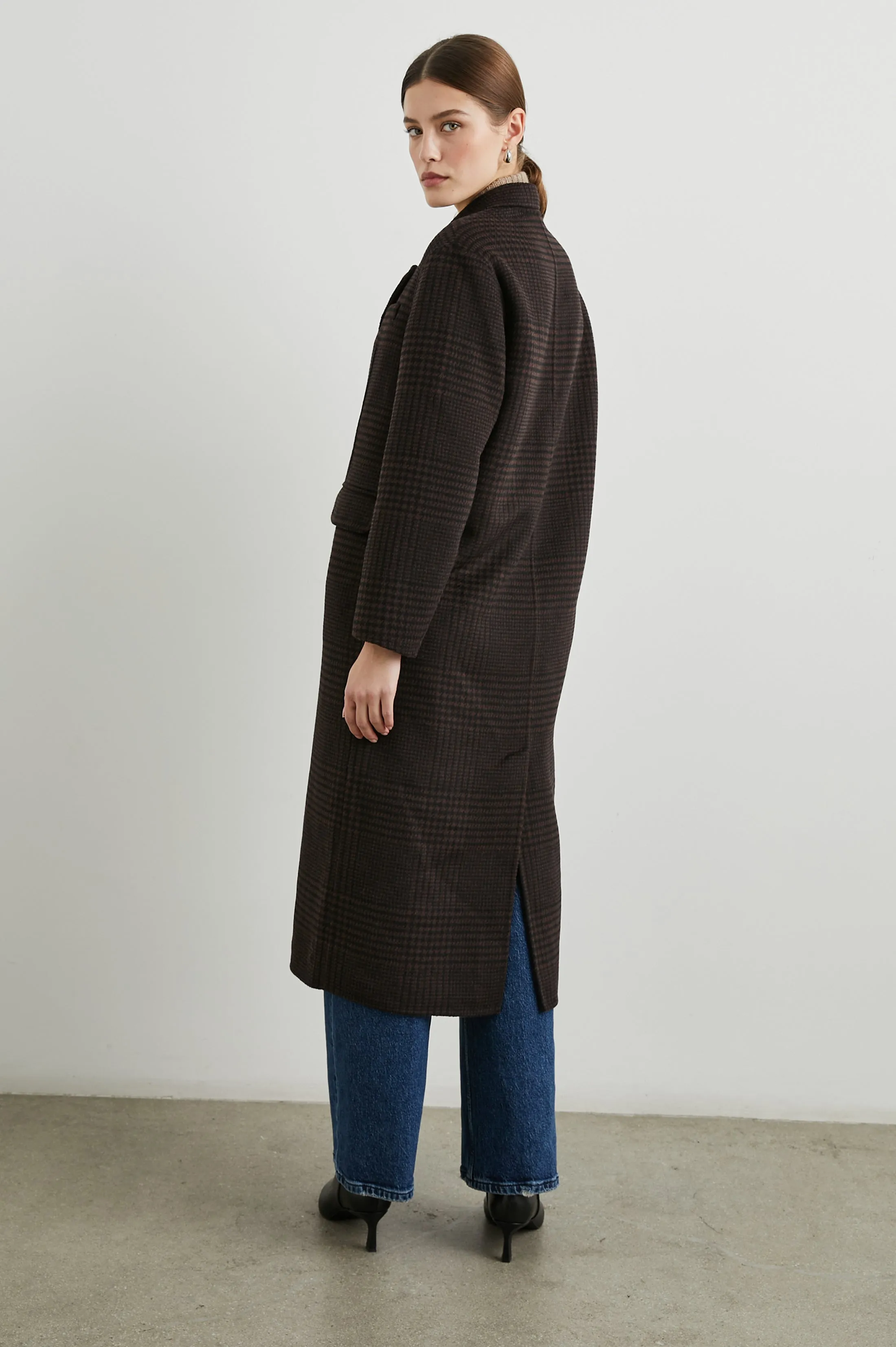 GALLERY COAT - ESPRESSO HOUNDSTOOTH Rails