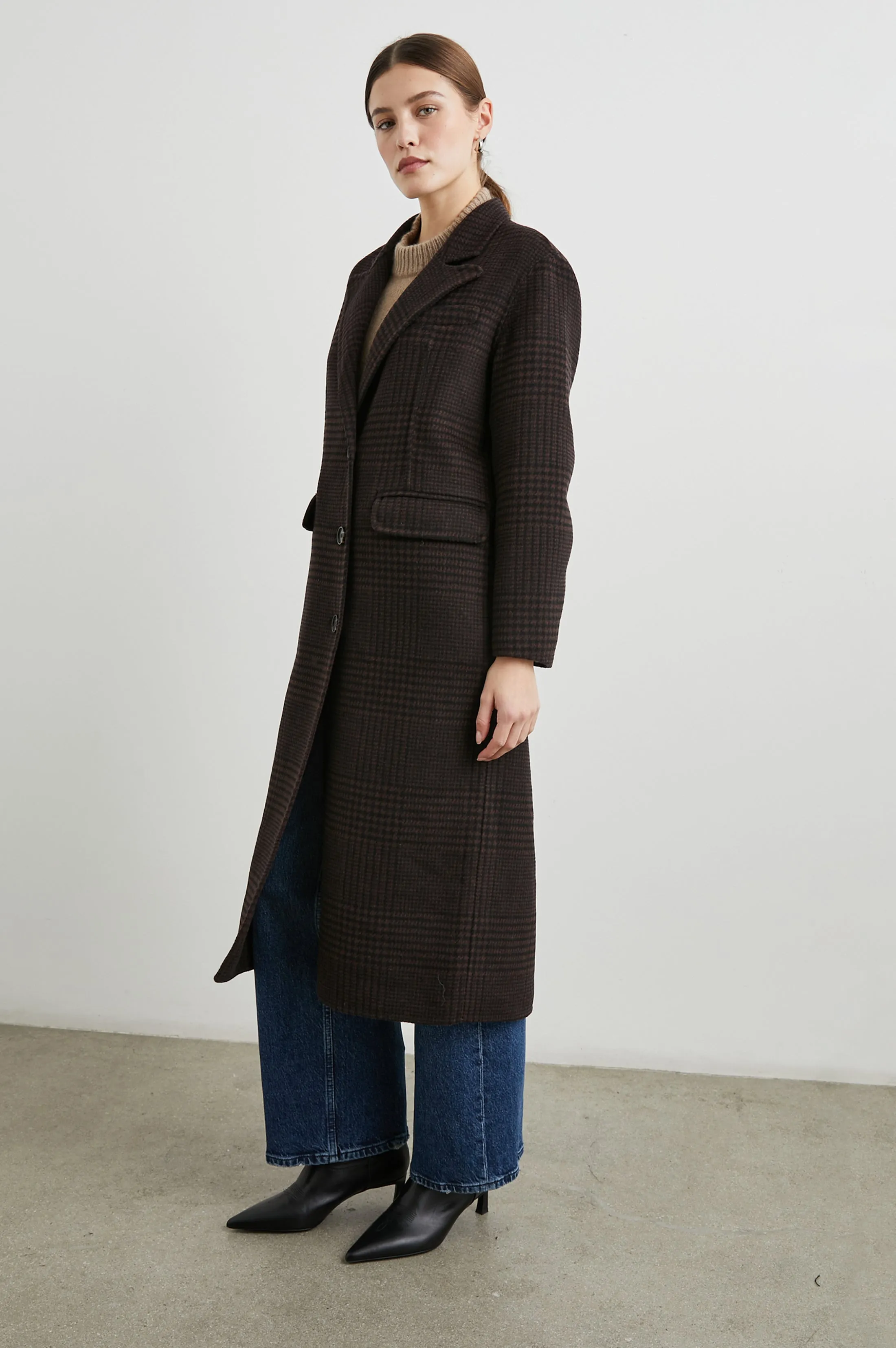GALLERY COAT - ESPRESSO HOUNDSTOOTH Rails