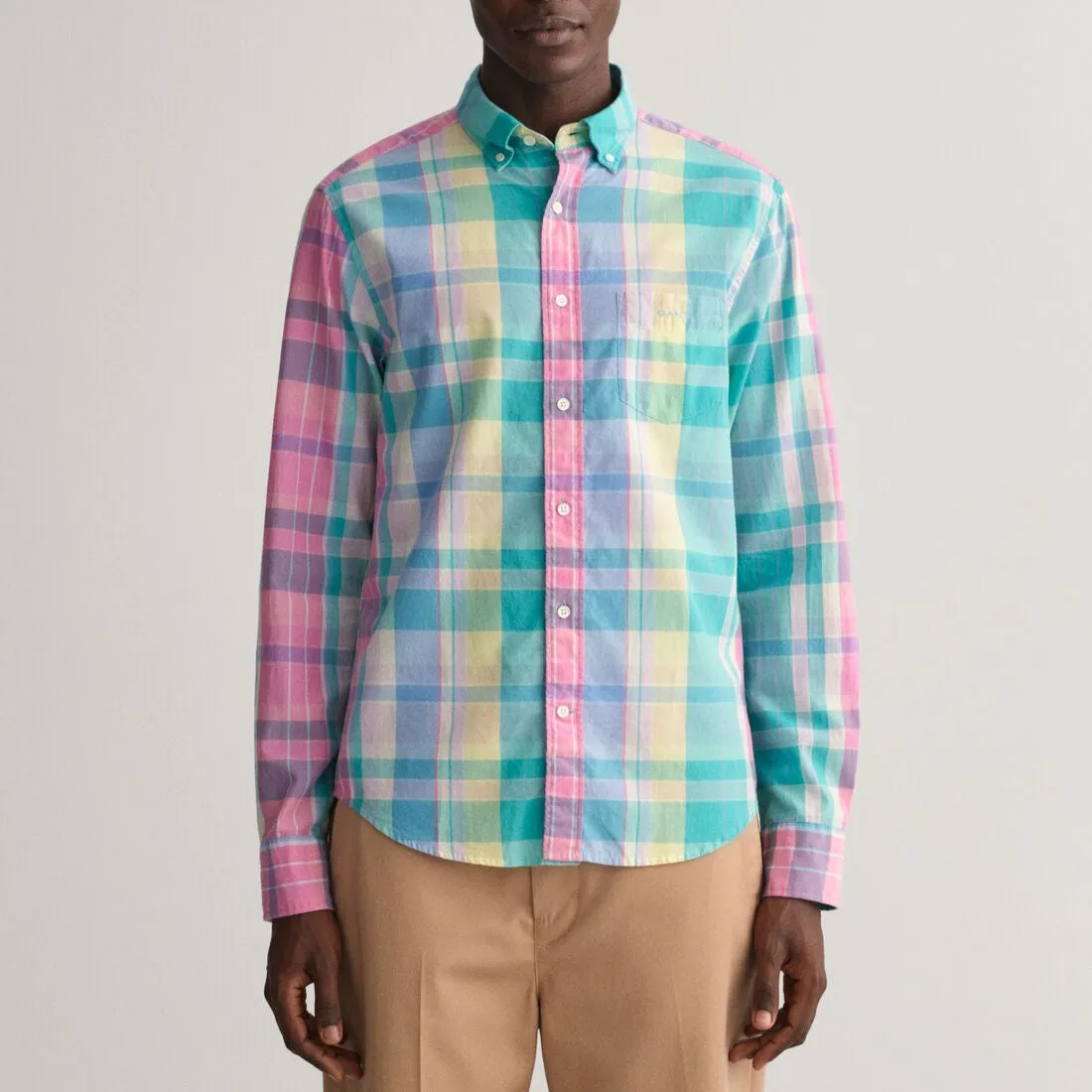 GANT - Madras Cotton Shirt - Check - Perky Pink