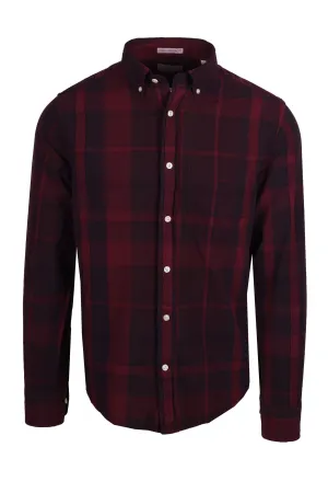 Gant Reg Garment Dyed Check Shirt Rich Wine