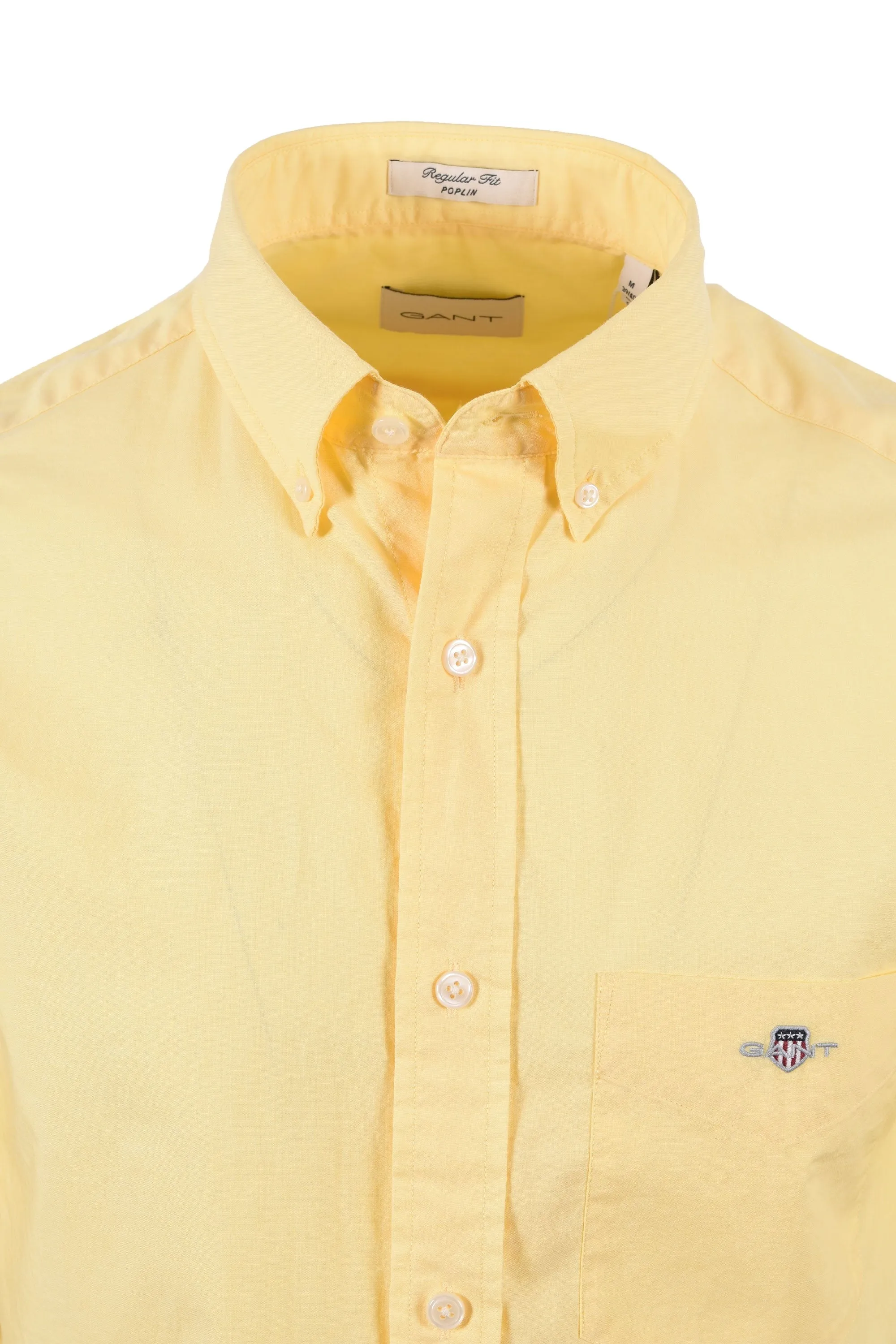 Gant Reg Poplin Short Sleeve Shirt Banana Yellow