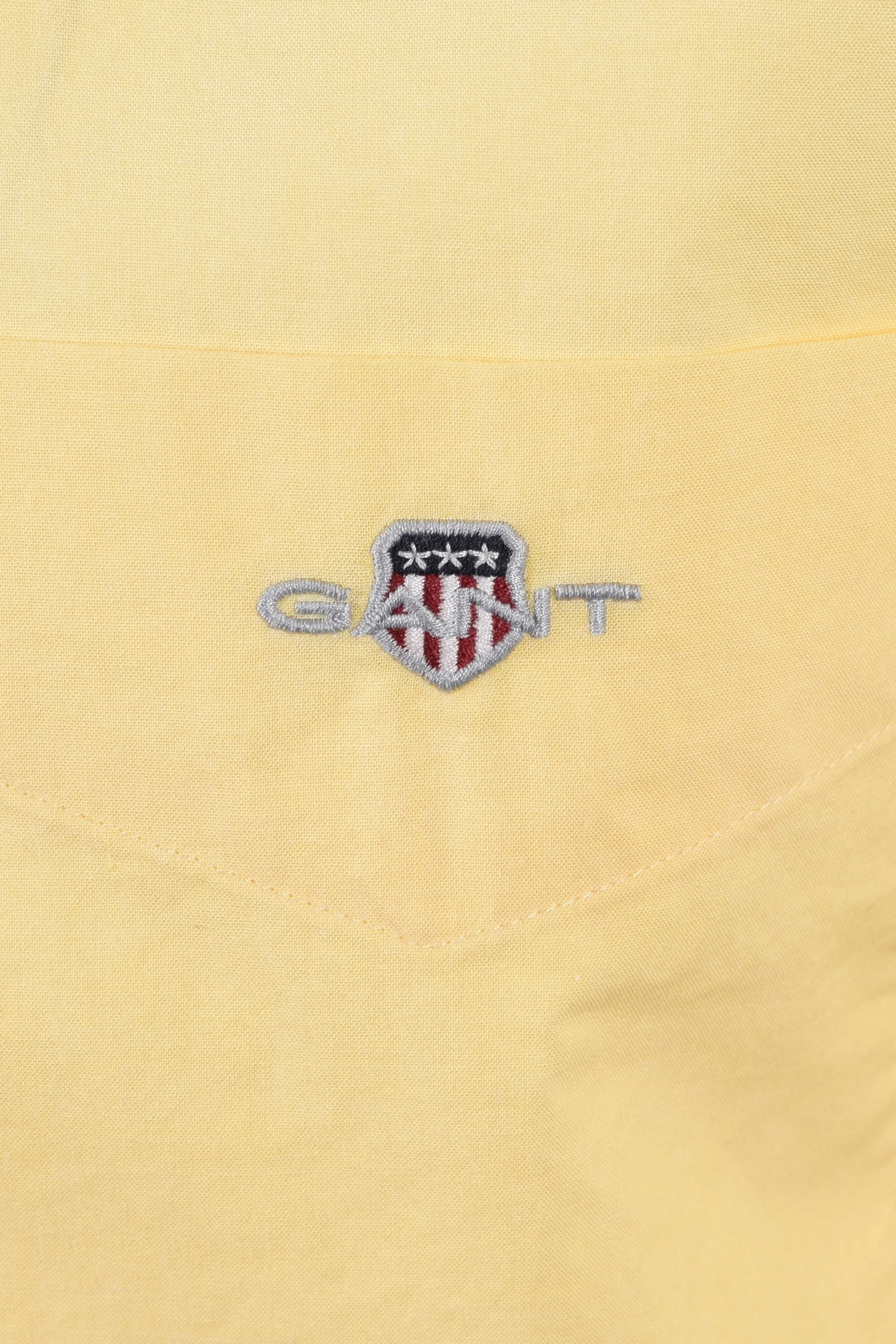 Gant Reg Poplin Short Sleeve Shirt Banana Yellow