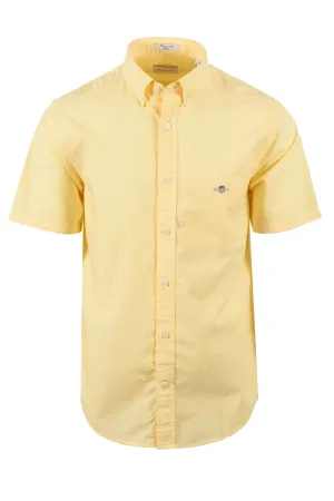 Gant Reg Poplin Short Sleeve Shirt Banana Yellow