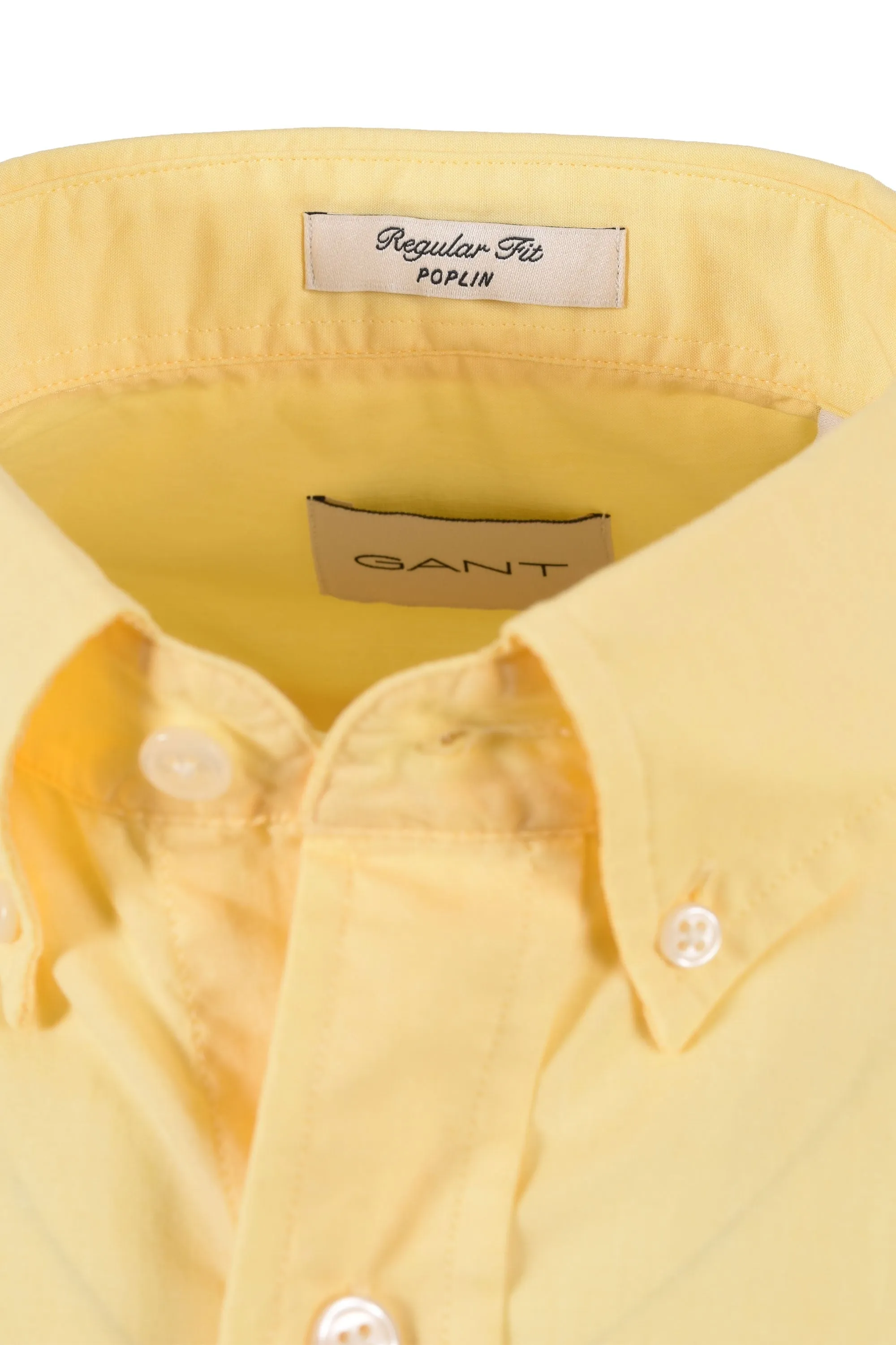 Gant Reg Poplin Short Sleeve Shirt Banana Yellow