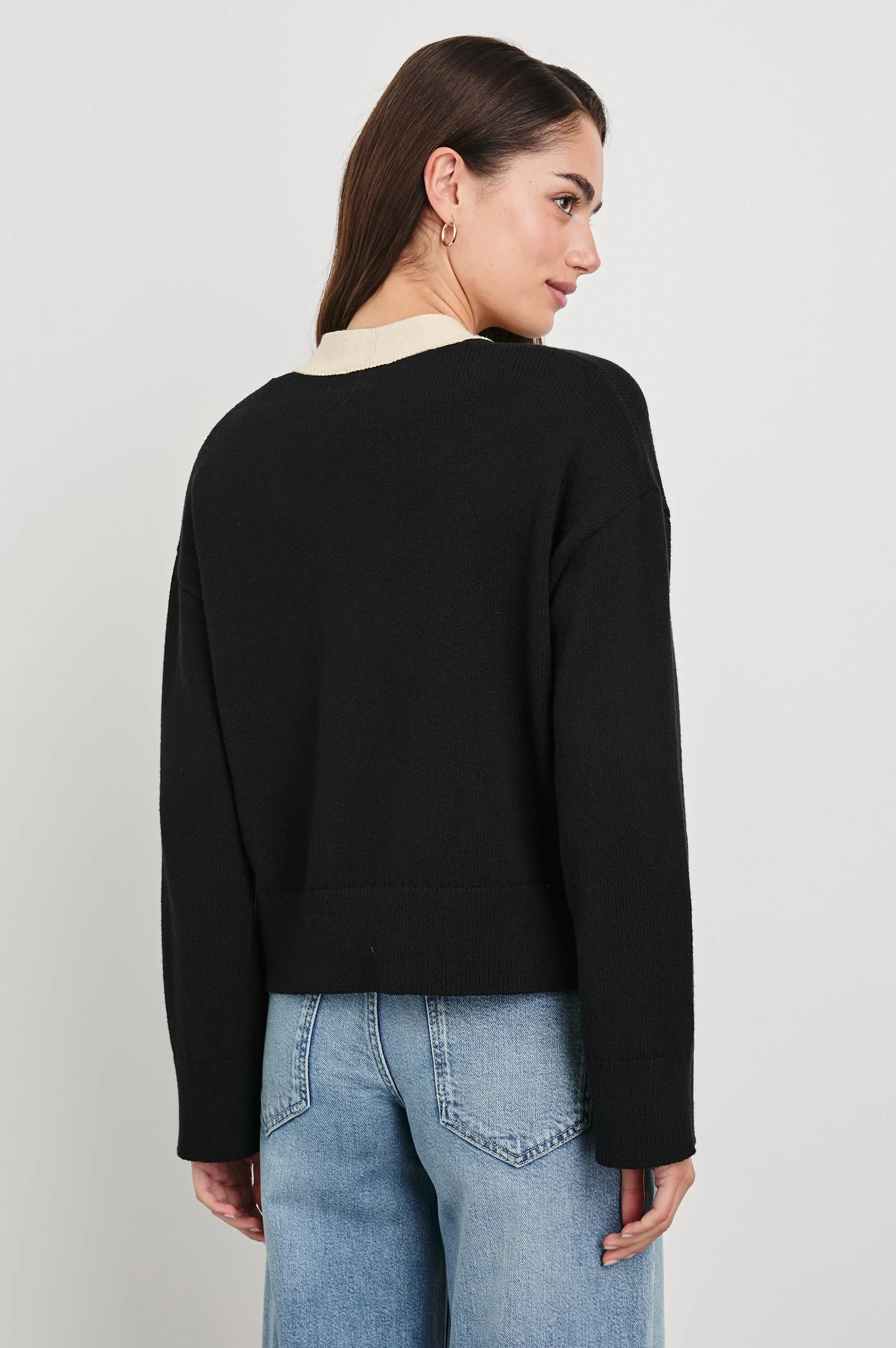 GENEVA CARDIGAN - BLACK IVORY Rails