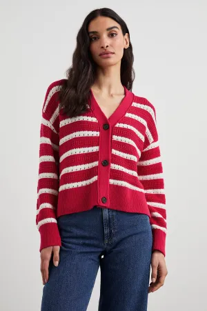 GENEVA CARDIGAN - PINK STRIPE Rails
