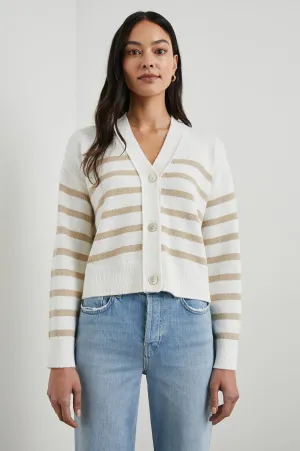 GENEVA CARDIGAN - SAND STRIPE Rails