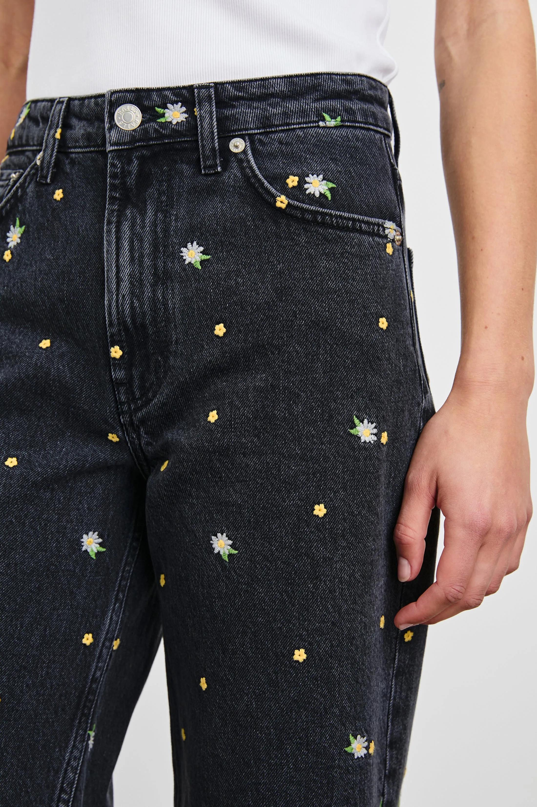 GETTY CROP WIDE LEG - ASH BLACK FLORAL Rails