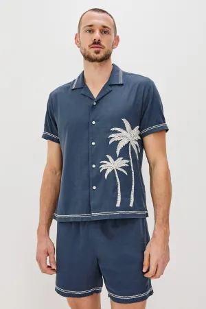 GIBSON SHIRT - NAVY WHITE PALM Rails