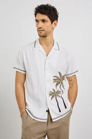 GIBSON SHIRT - WHITE BROWN PALM Rails