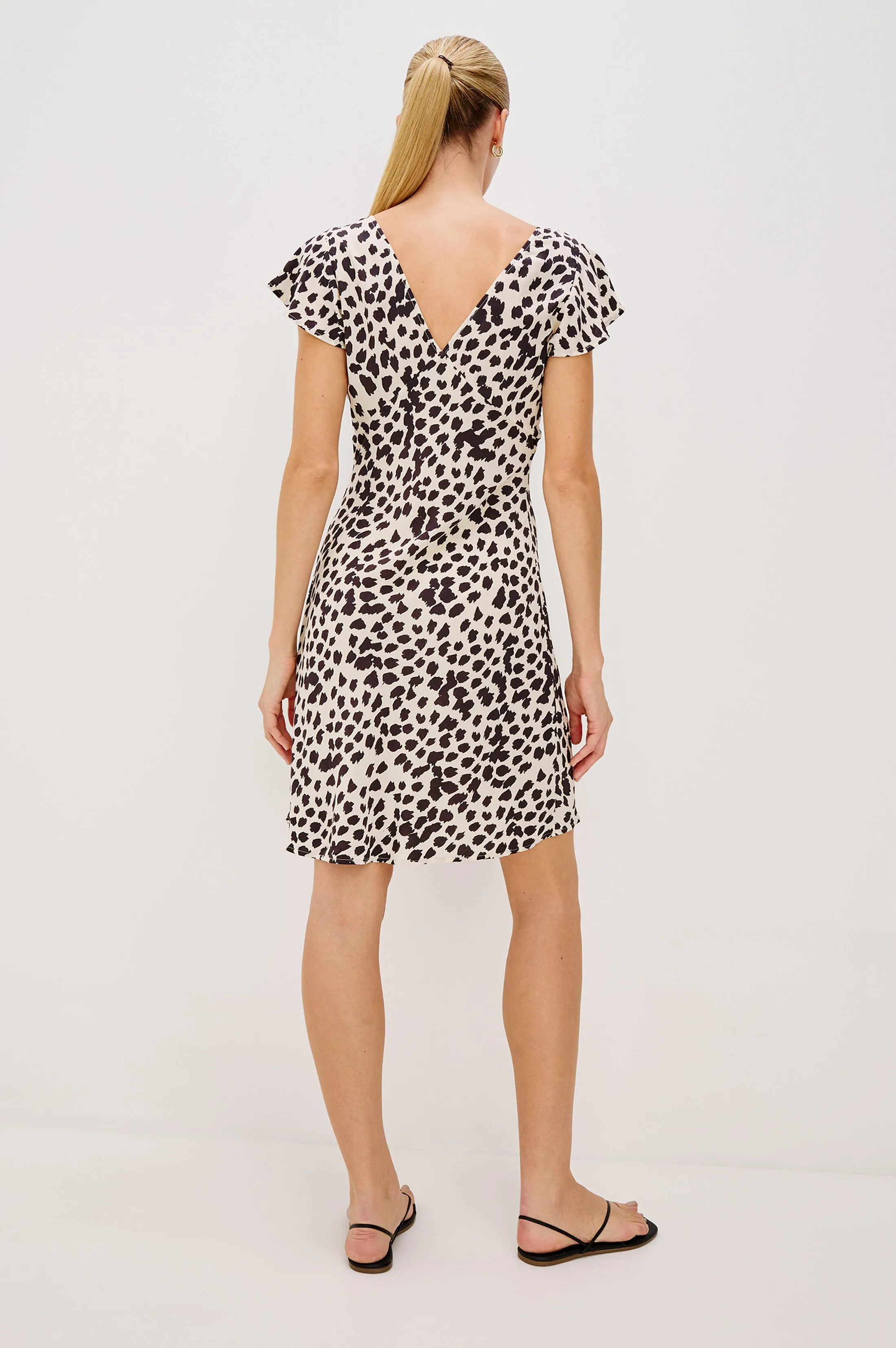 GIGI DRESS - TAUPE SPOTTED Rails