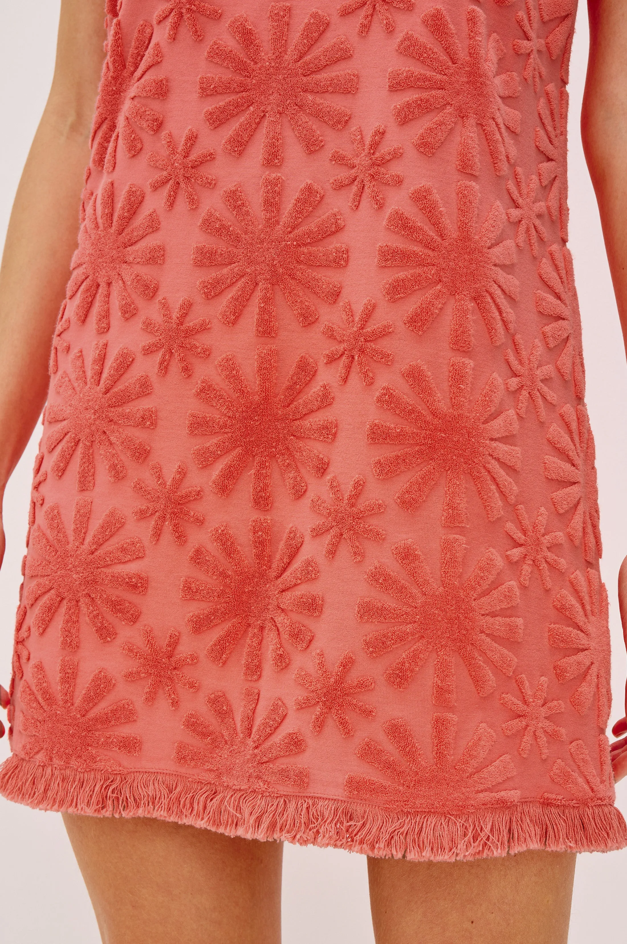 GINGER DRESS - RED SUNBURST JACQUARD Rails