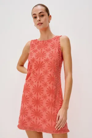GINGER DRESS - RED SUNBURST JACQUARD Rails