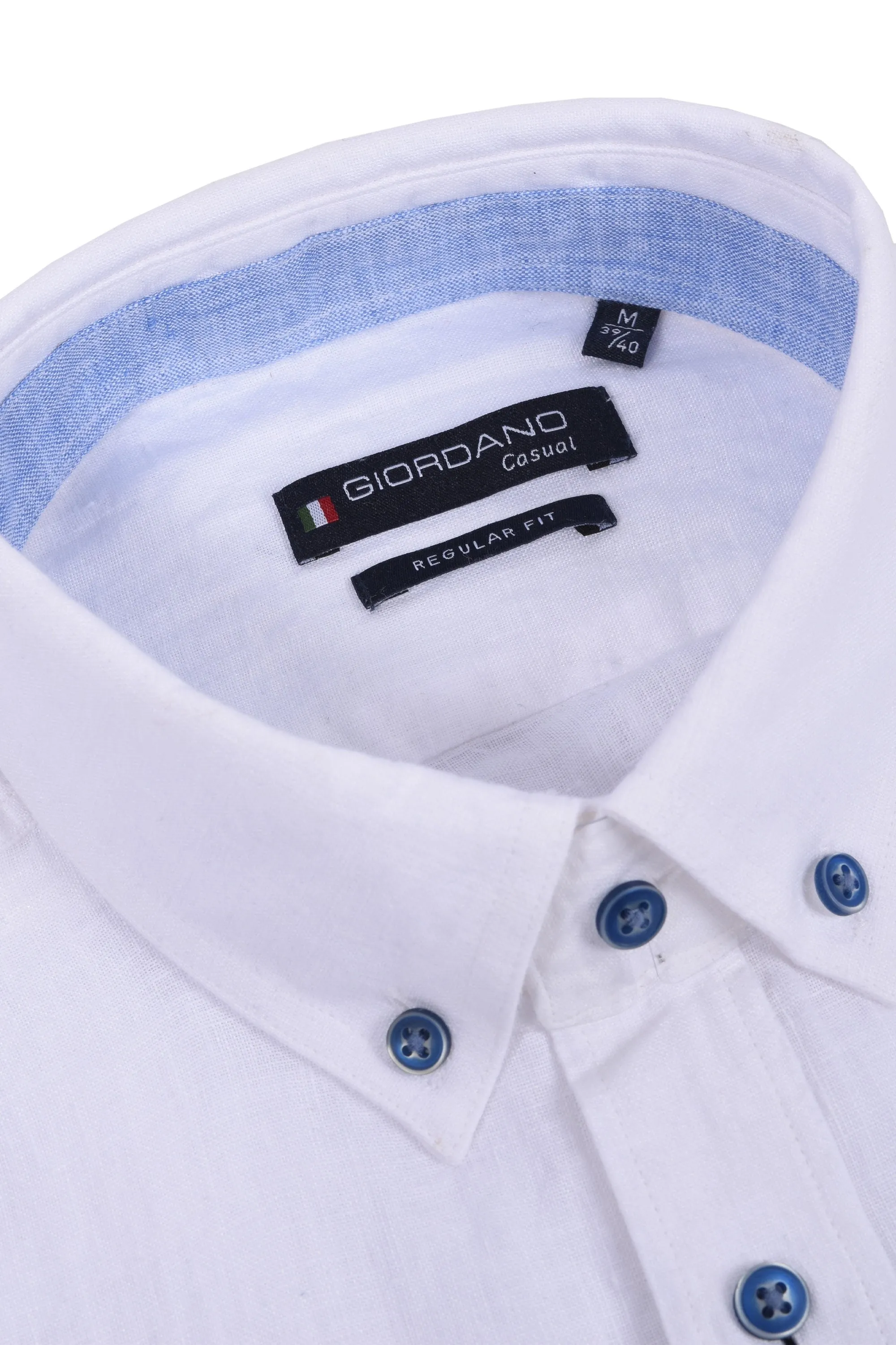 Giordano Regular Fit Linen Shirt White