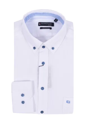 Giordano Regular Fit Linen Shirt White