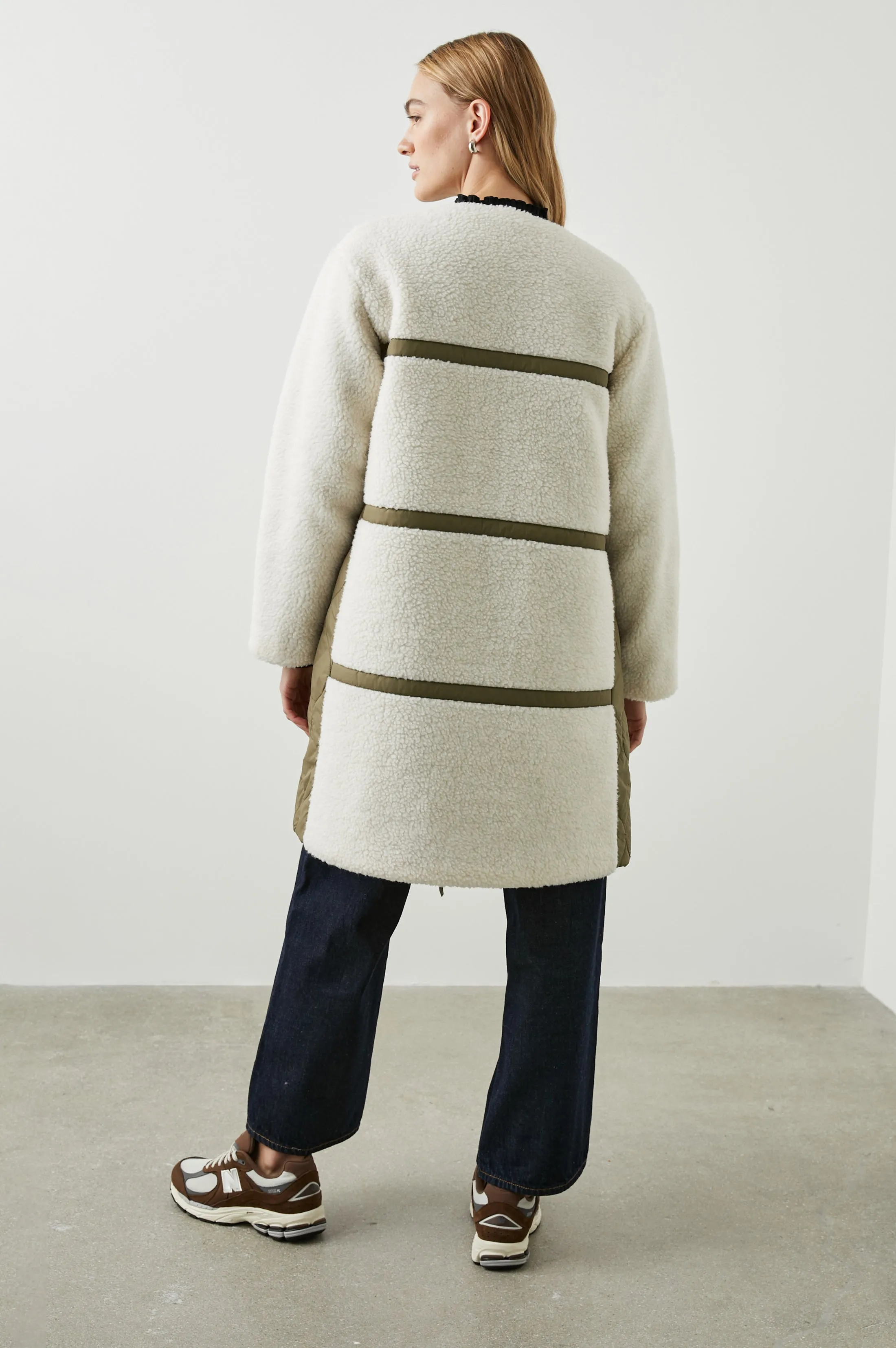 GRANGER JACKET - IVORY OLIVE MIX Rails
