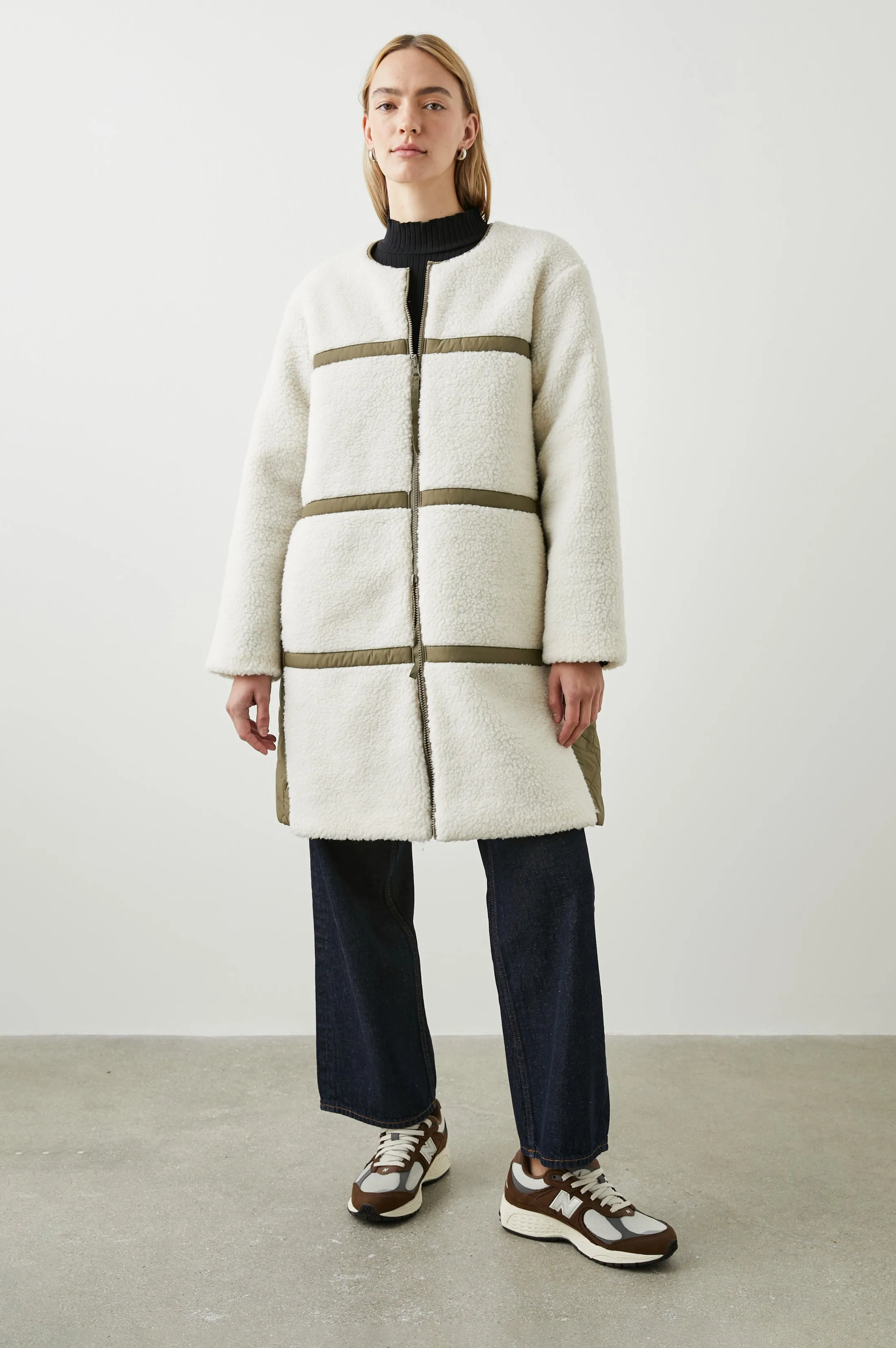 GRANGER JACKET - IVORY OLIVE MIX Rails
