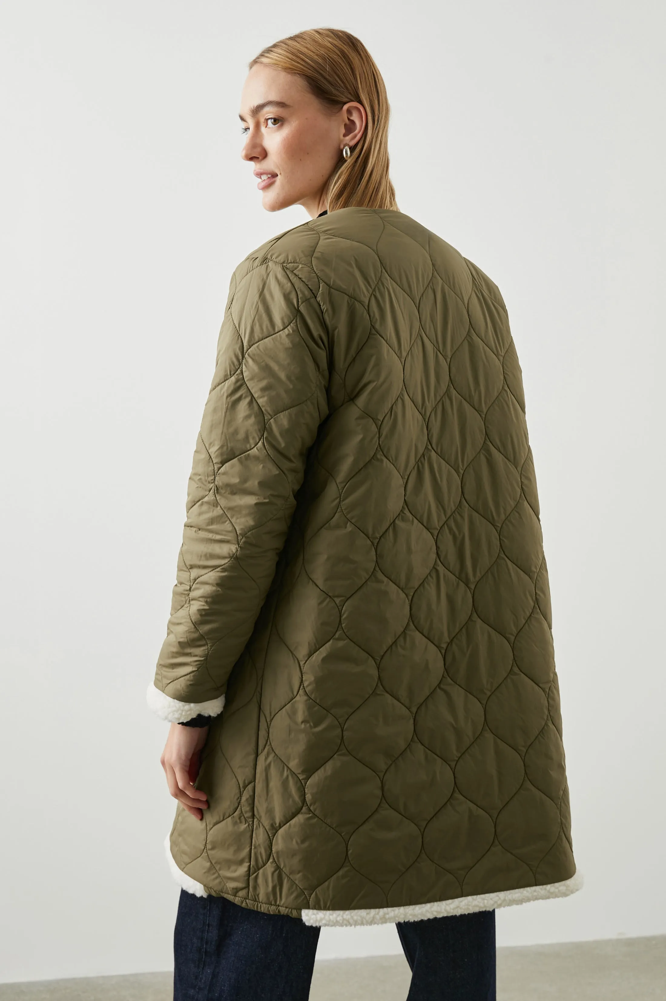 GRANGER JACKET - IVORY OLIVE MIX Rails