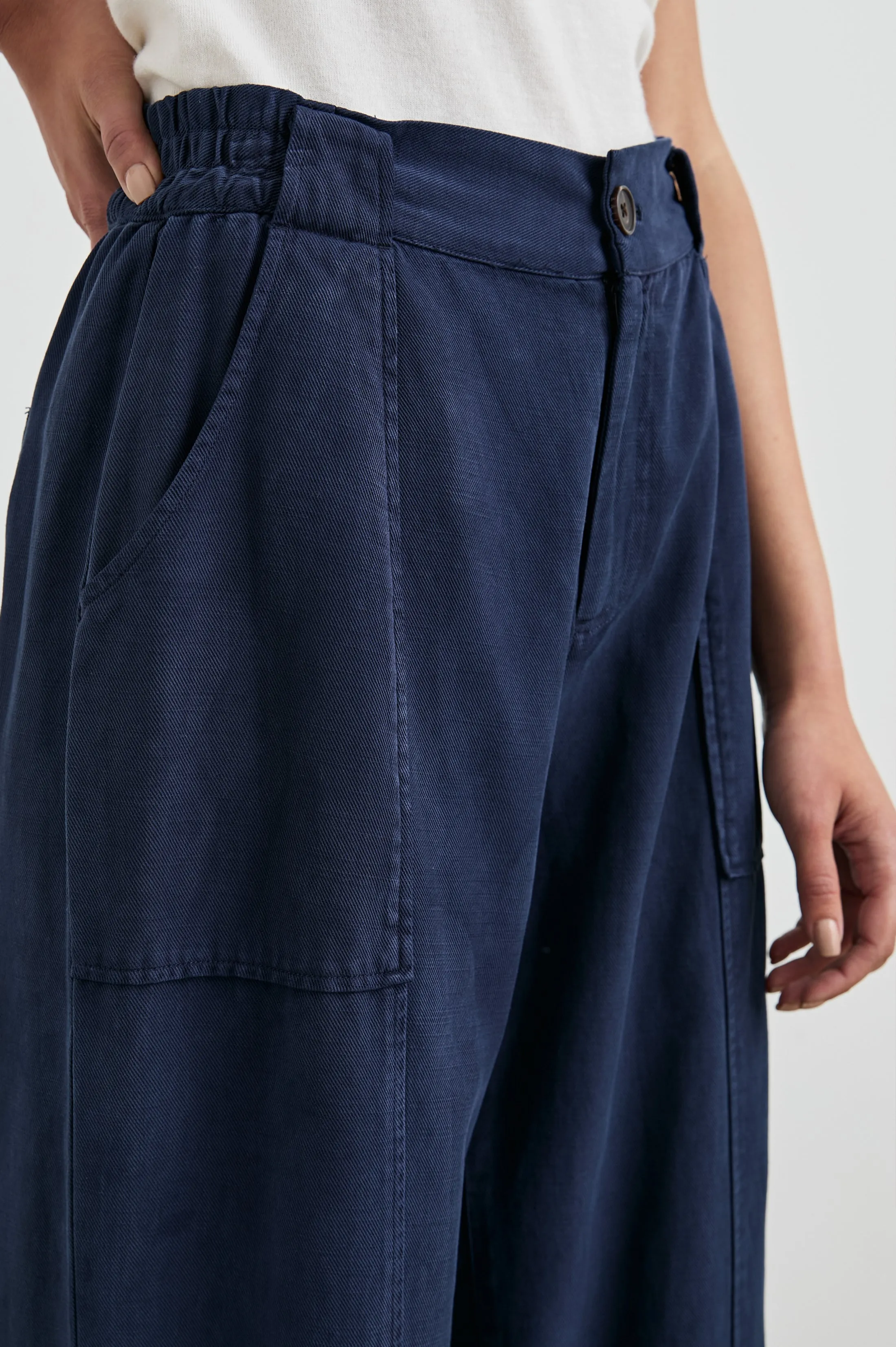 GREER PANT - NAVY Rails