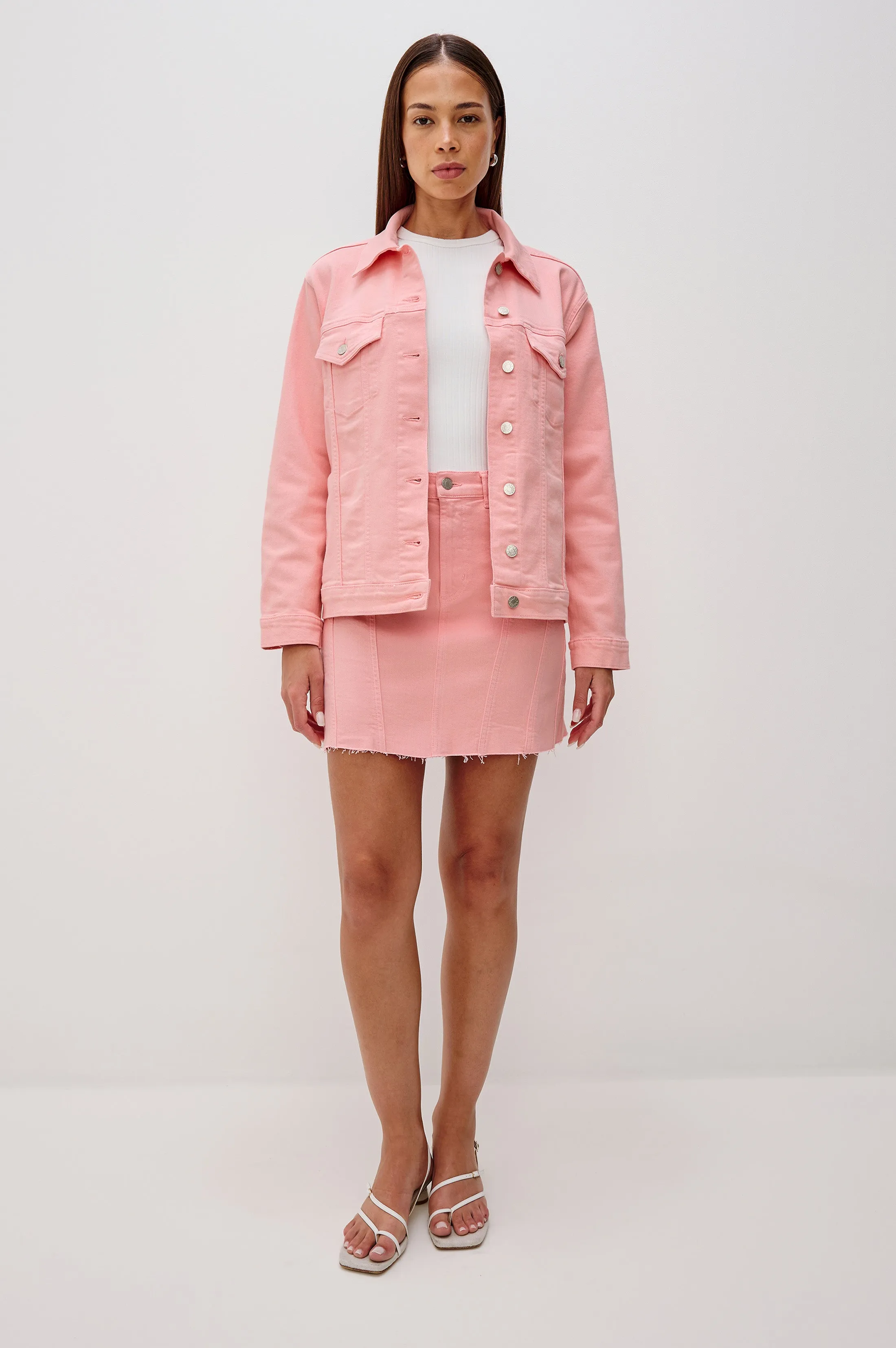 GROVE BOYFRIEND TRUCKER JACKET - BUBBLE GUM Rails