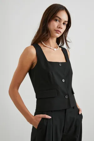 GUILIA VEST - BLACK TWILL Rails
