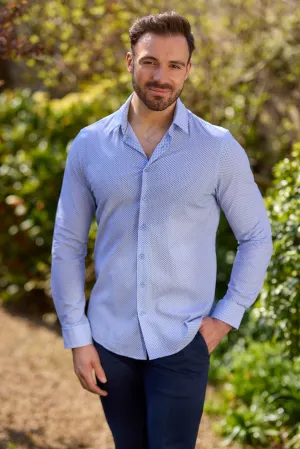 Gun Hill Mens Ferrari Shirt - Blue fishes