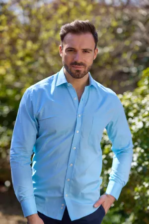 Gun Hill Mens Gadder Classic Shirt - Aqua