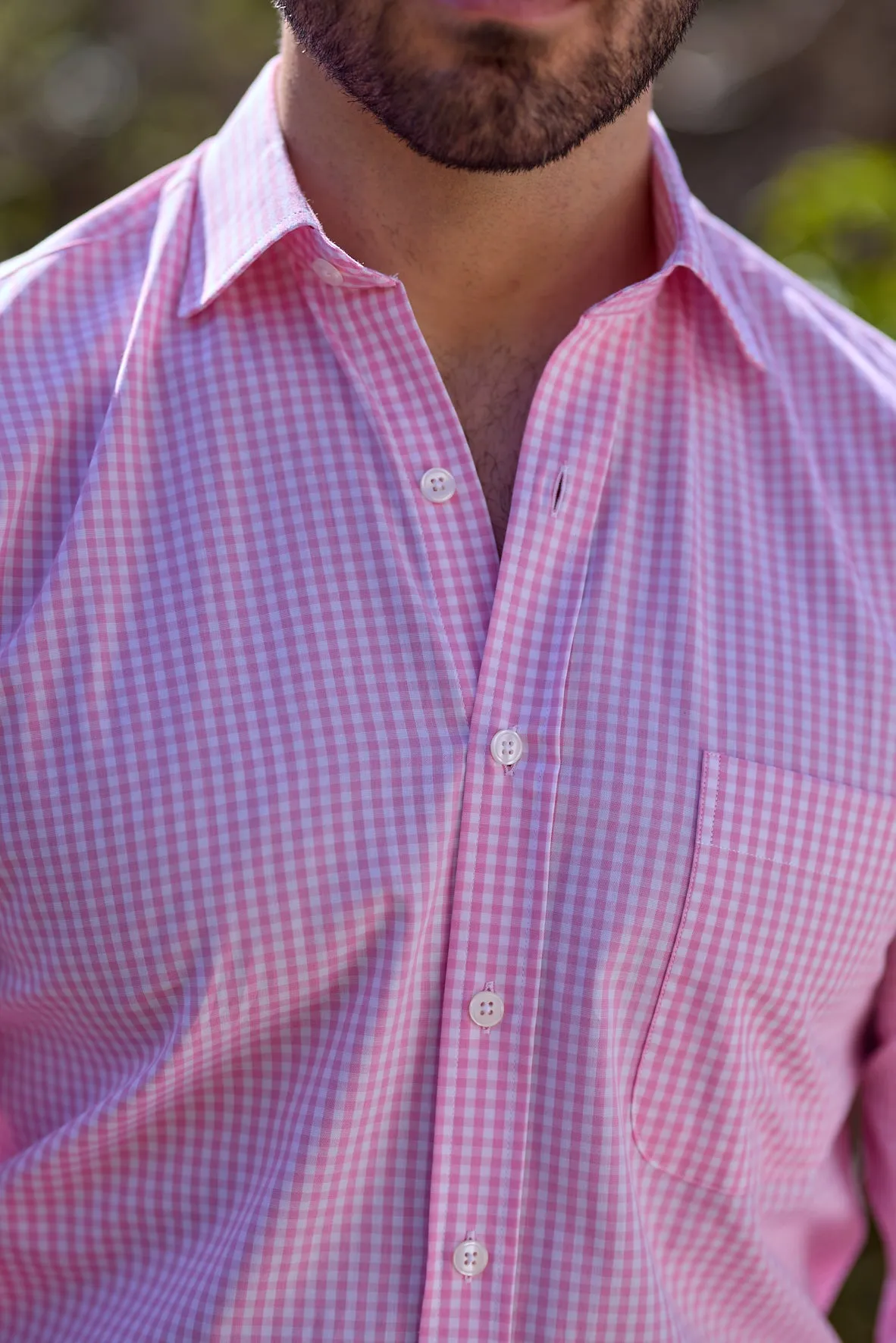 Gun Hill Mens Wensum Classic shirt - Pink check