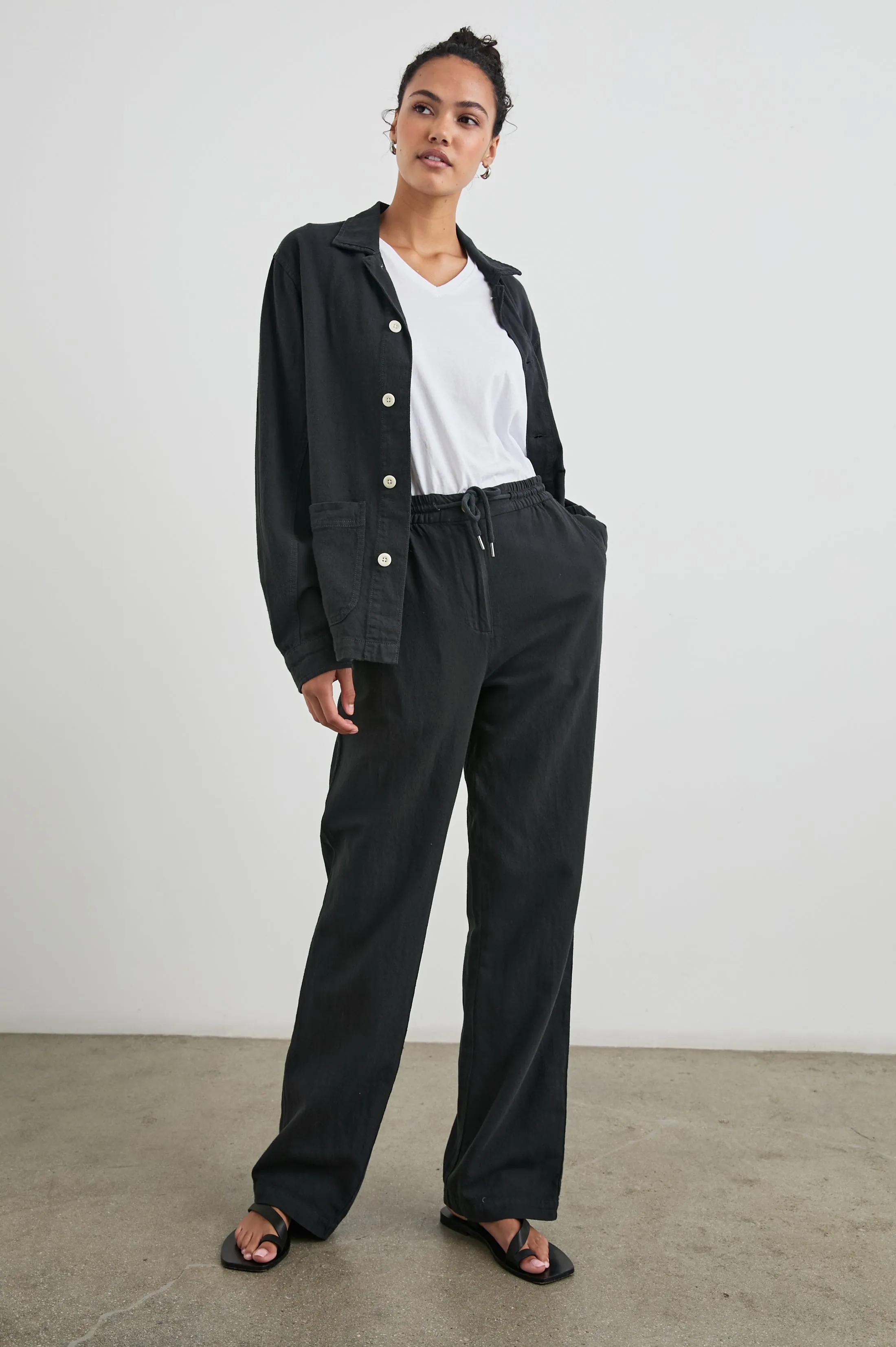 GWEN JACKET - WASHED BLACK Rails