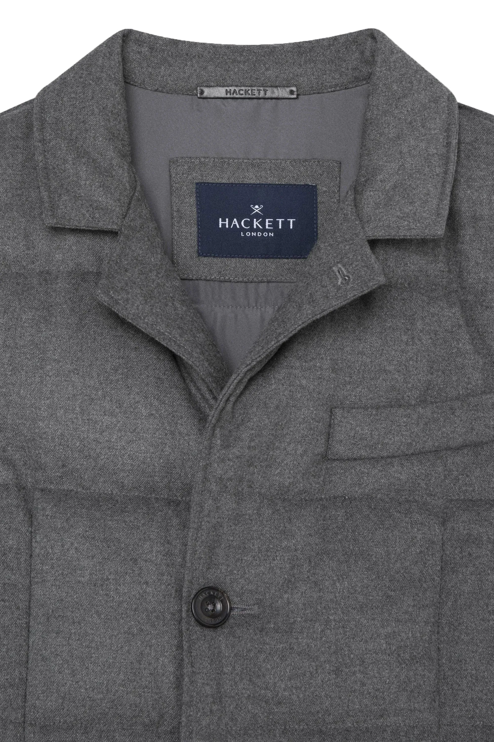 Hackett Flannel Blazer Granite Grey