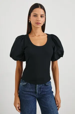 HALLIE TOP - BLACK Rails