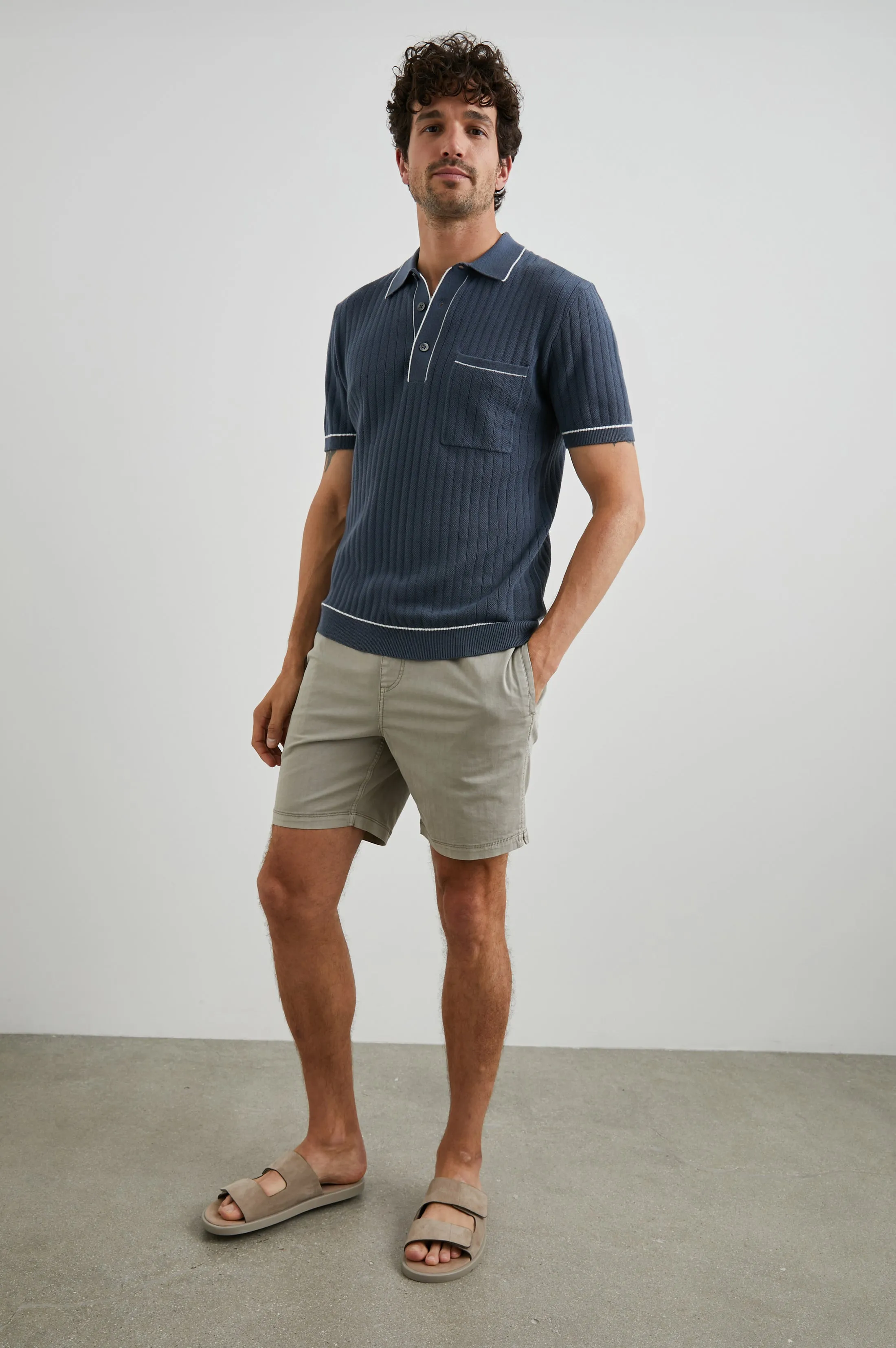 HARDY POLO SHIRT - FADED NAVY Rails