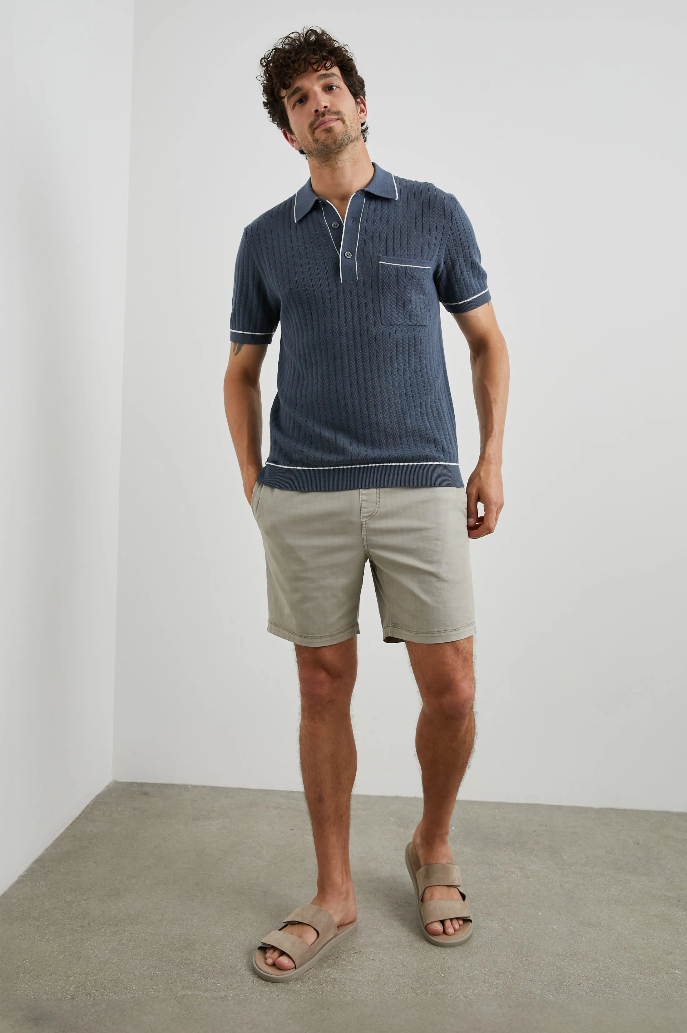 HARDY POLO SHIRT - FADED NAVY Rails
