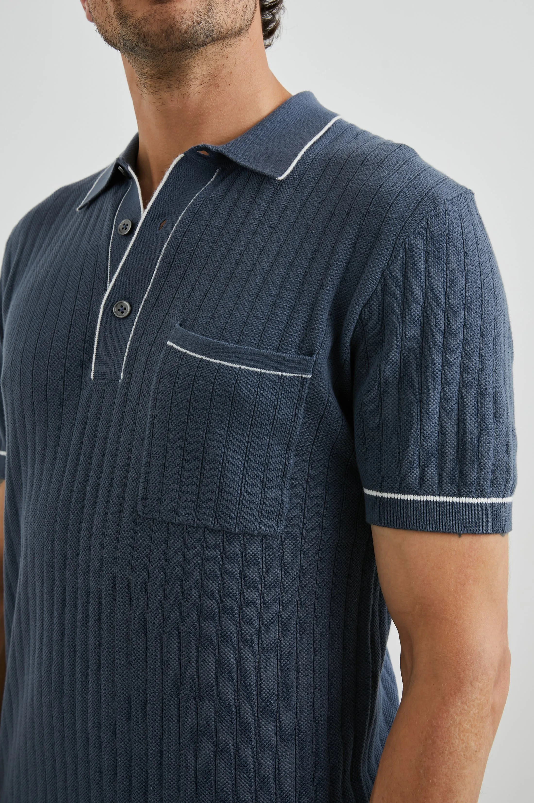 HARDY POLO SHIRT - FADED NAVY Rails