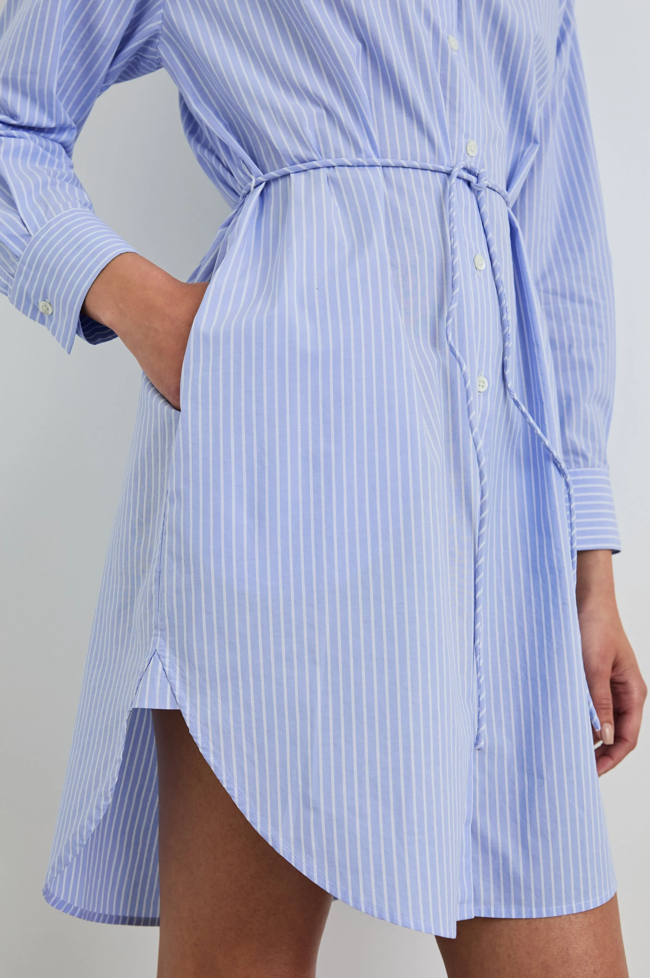 HARMONY DRESS - OXFORD WHITE STRIPE Rails