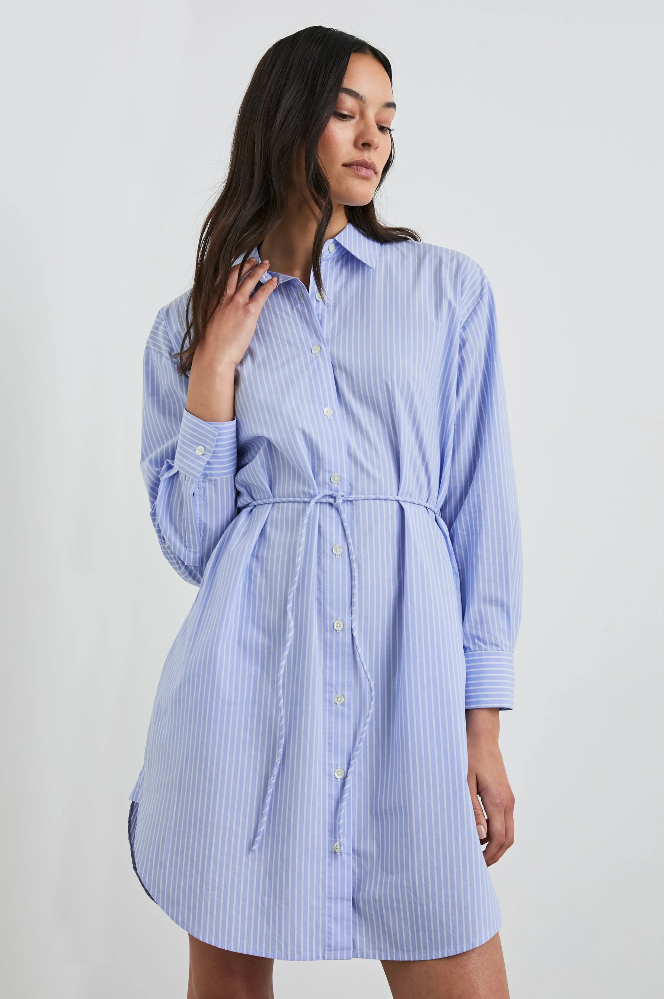 HARMONY DRESS - OXFORD WHITE STRIPE Rails