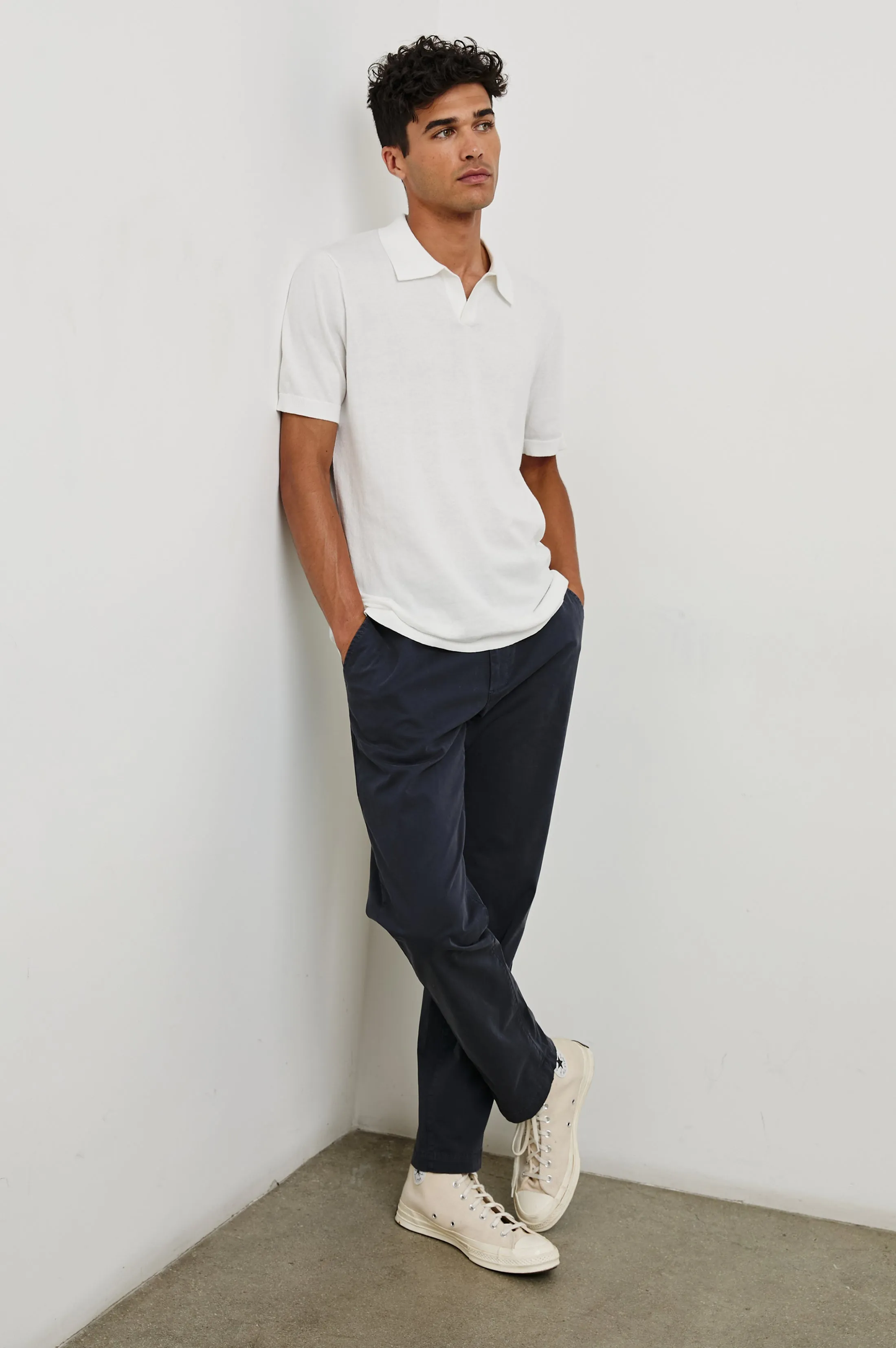 HAYDEN POLO SHIRT - WHITE Rails